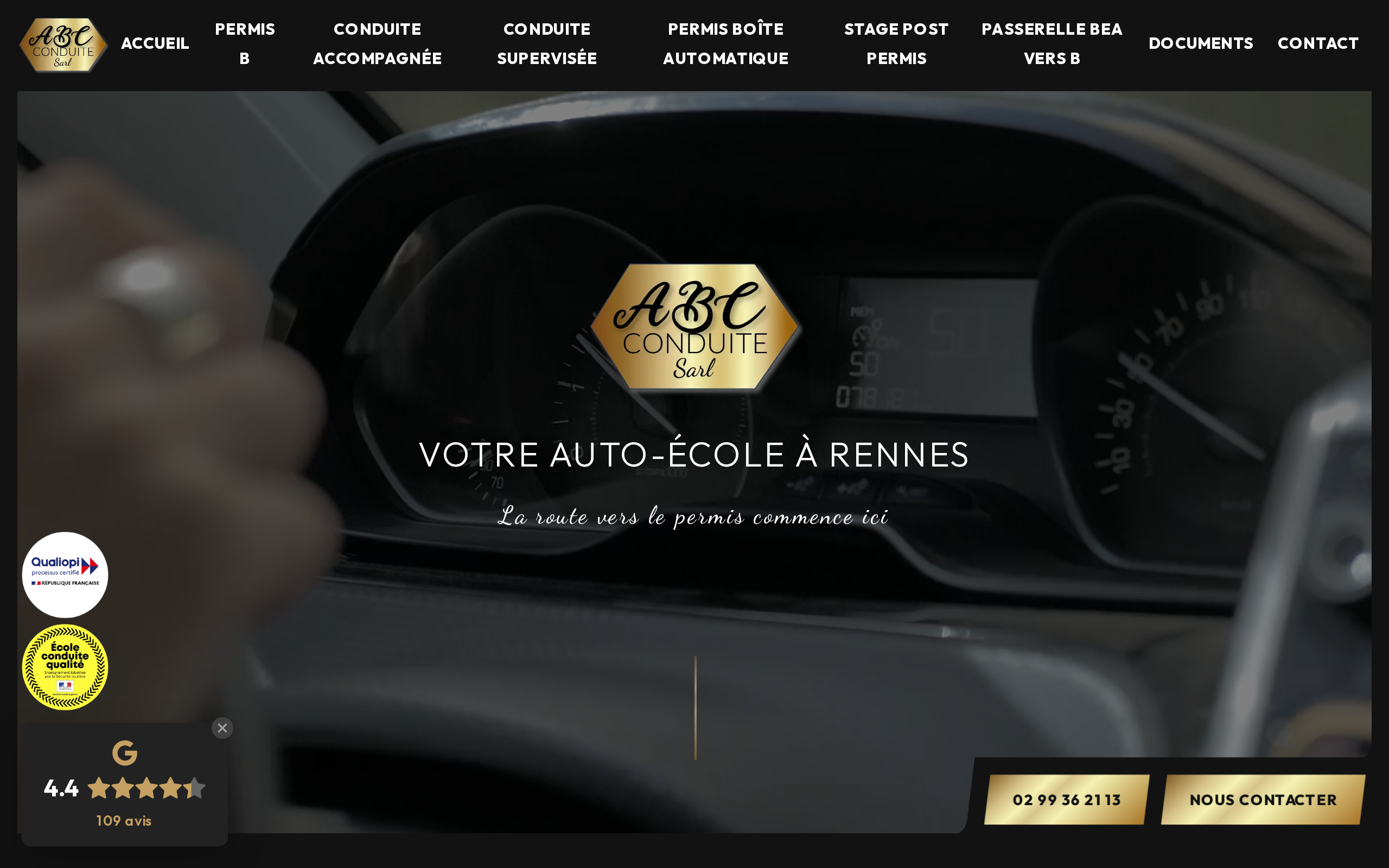 Aperçu du site ABC Conduite