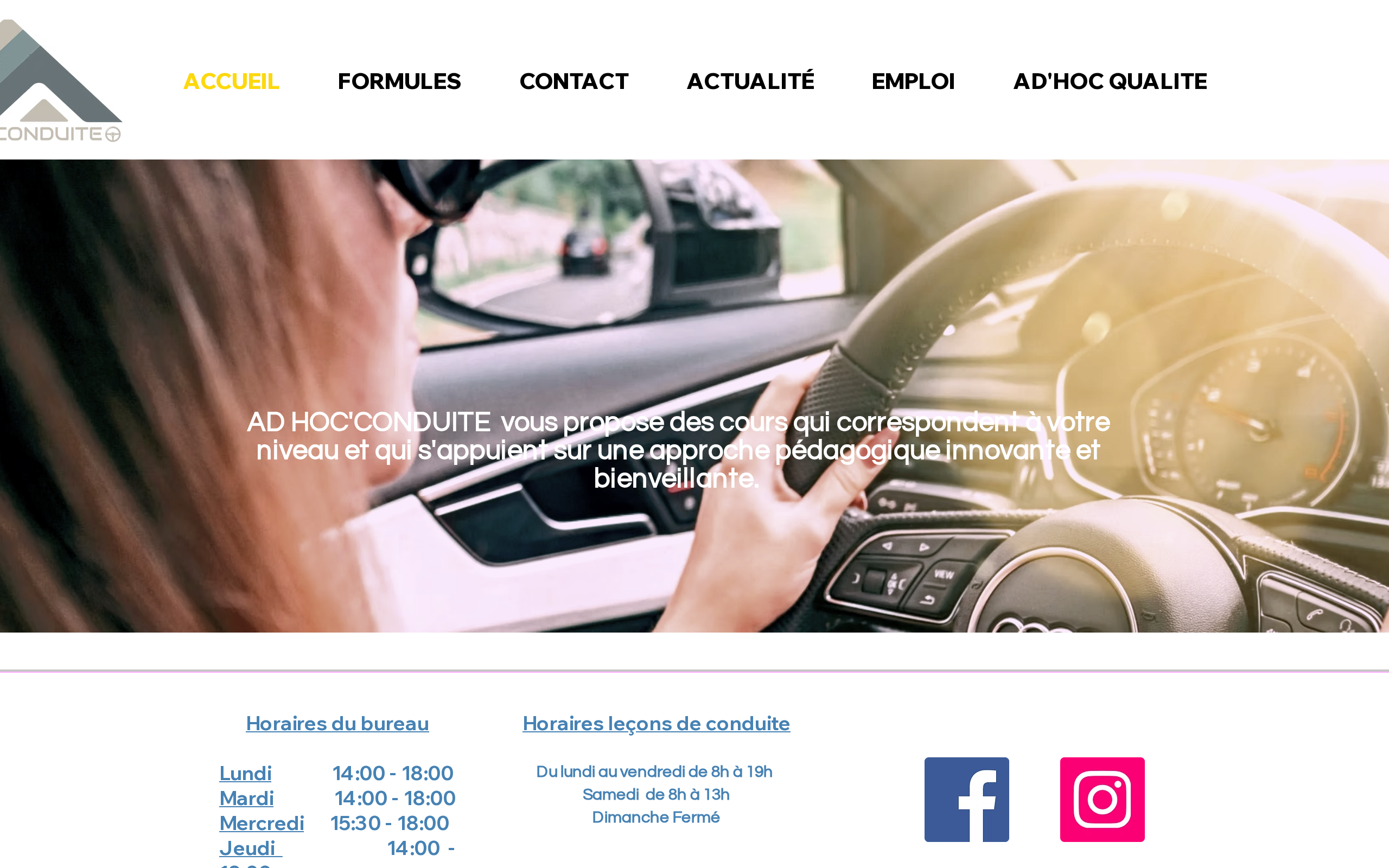 Aperçu du site Ad Hoc Conduite