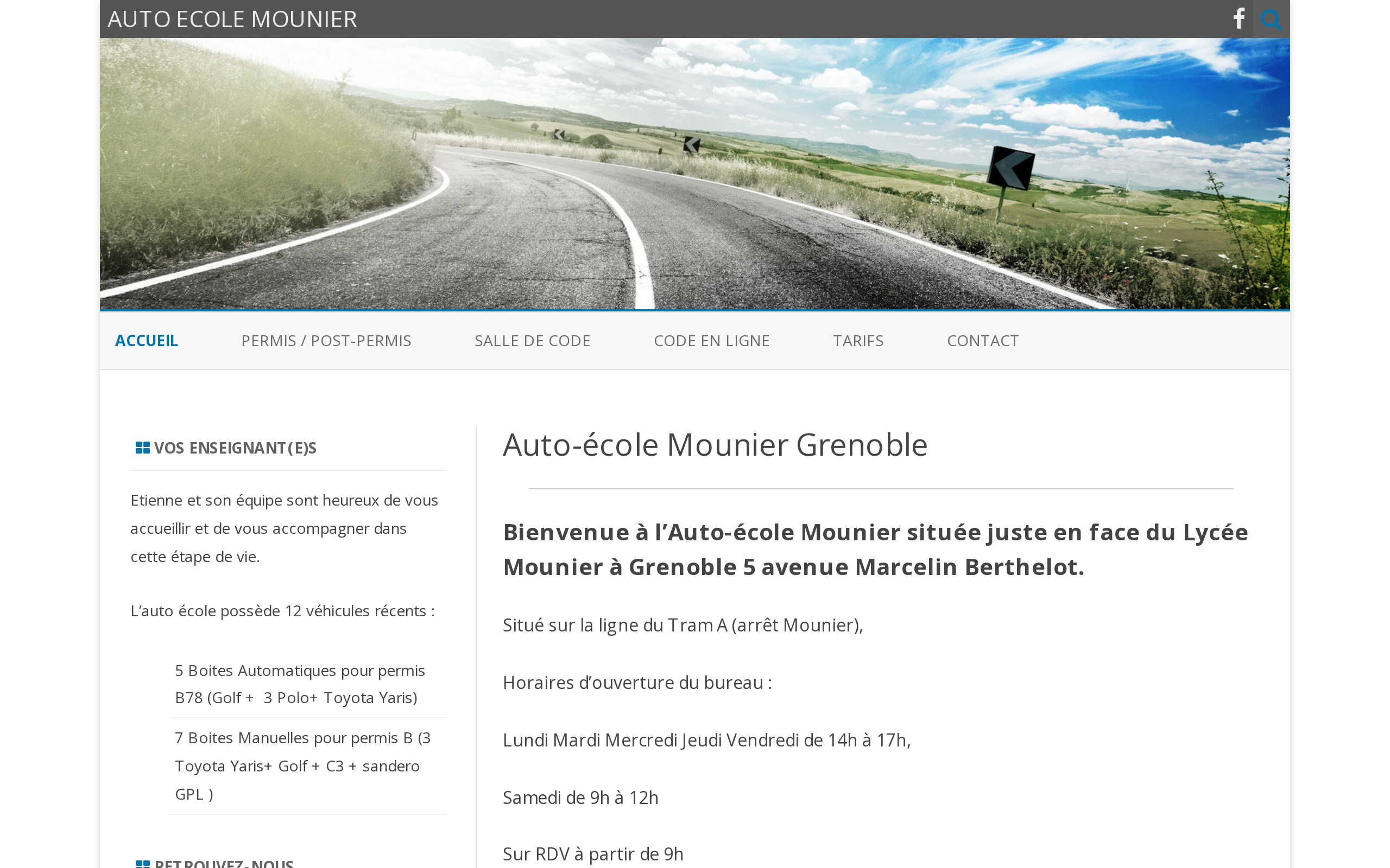 Aperçu du site AUTO ECOLE MOUNIER