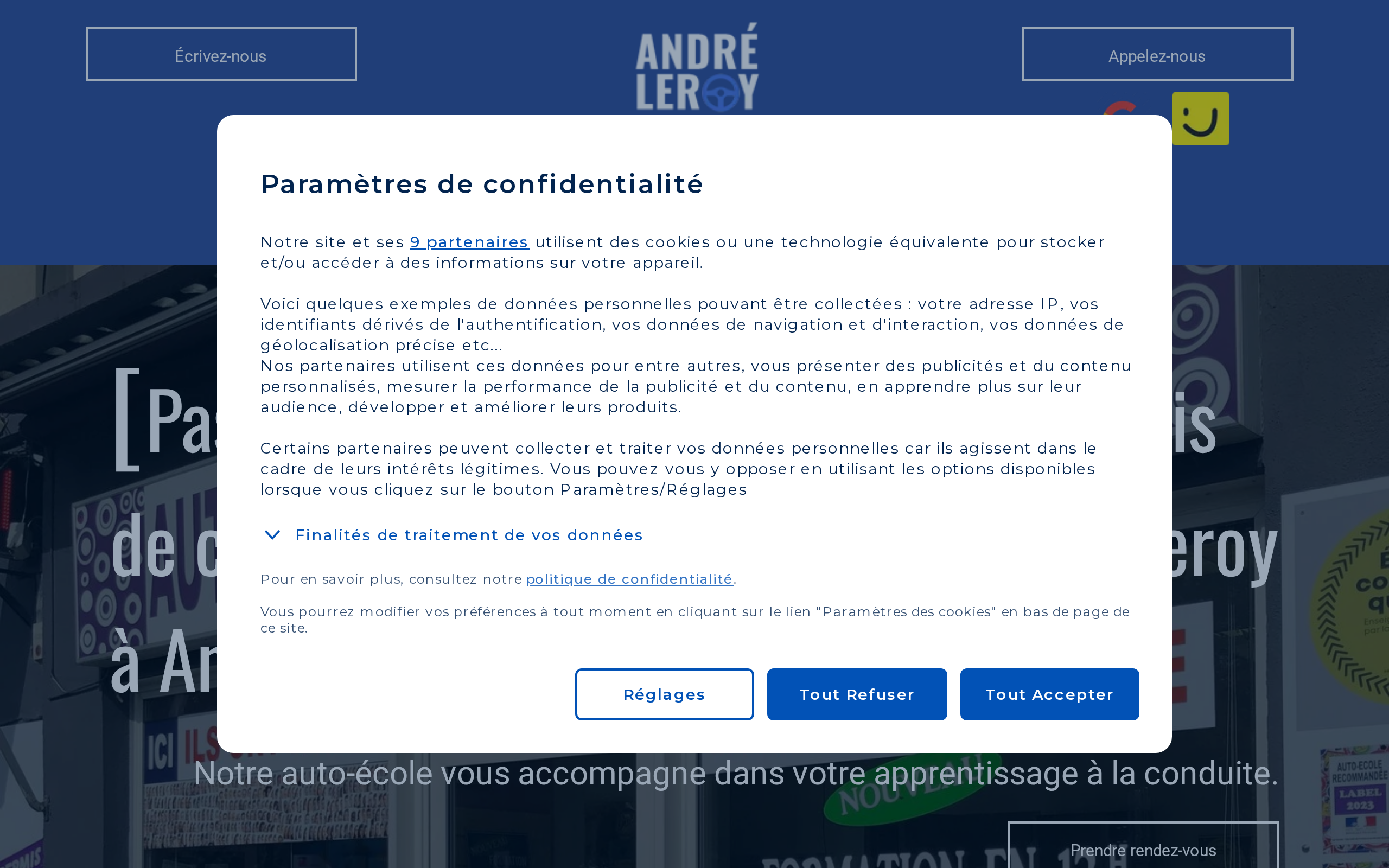 Aperçu du site Auto-école André Leroy