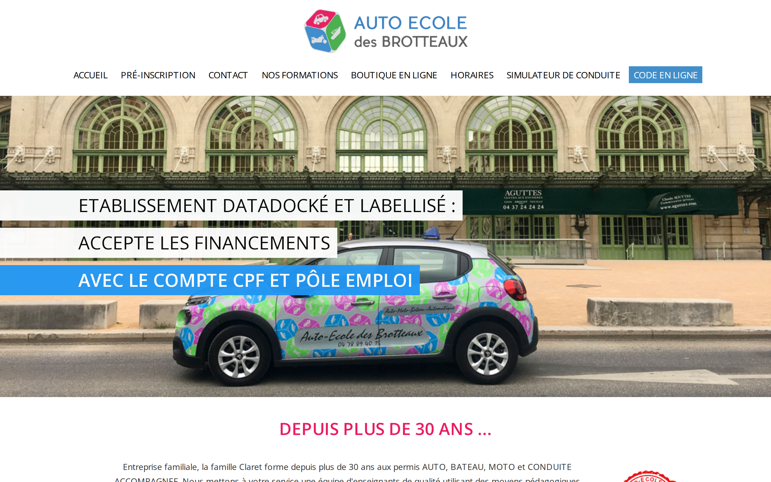 Aperçu du site Auto-école des Brotteaux