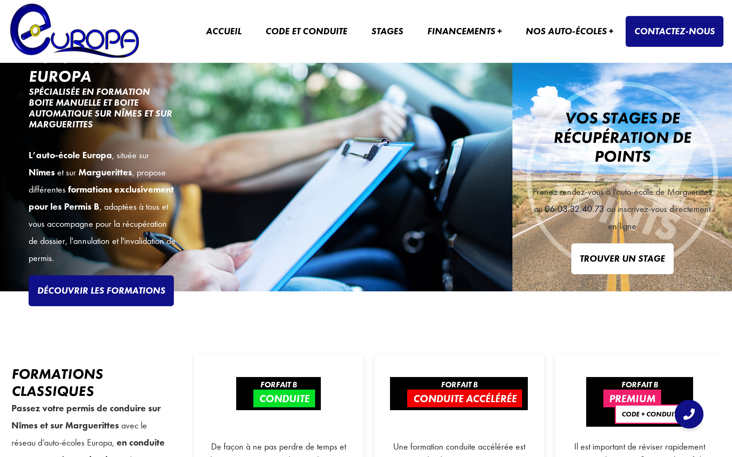 Aperçu du site AUTO-ÉCOLE EUROPA