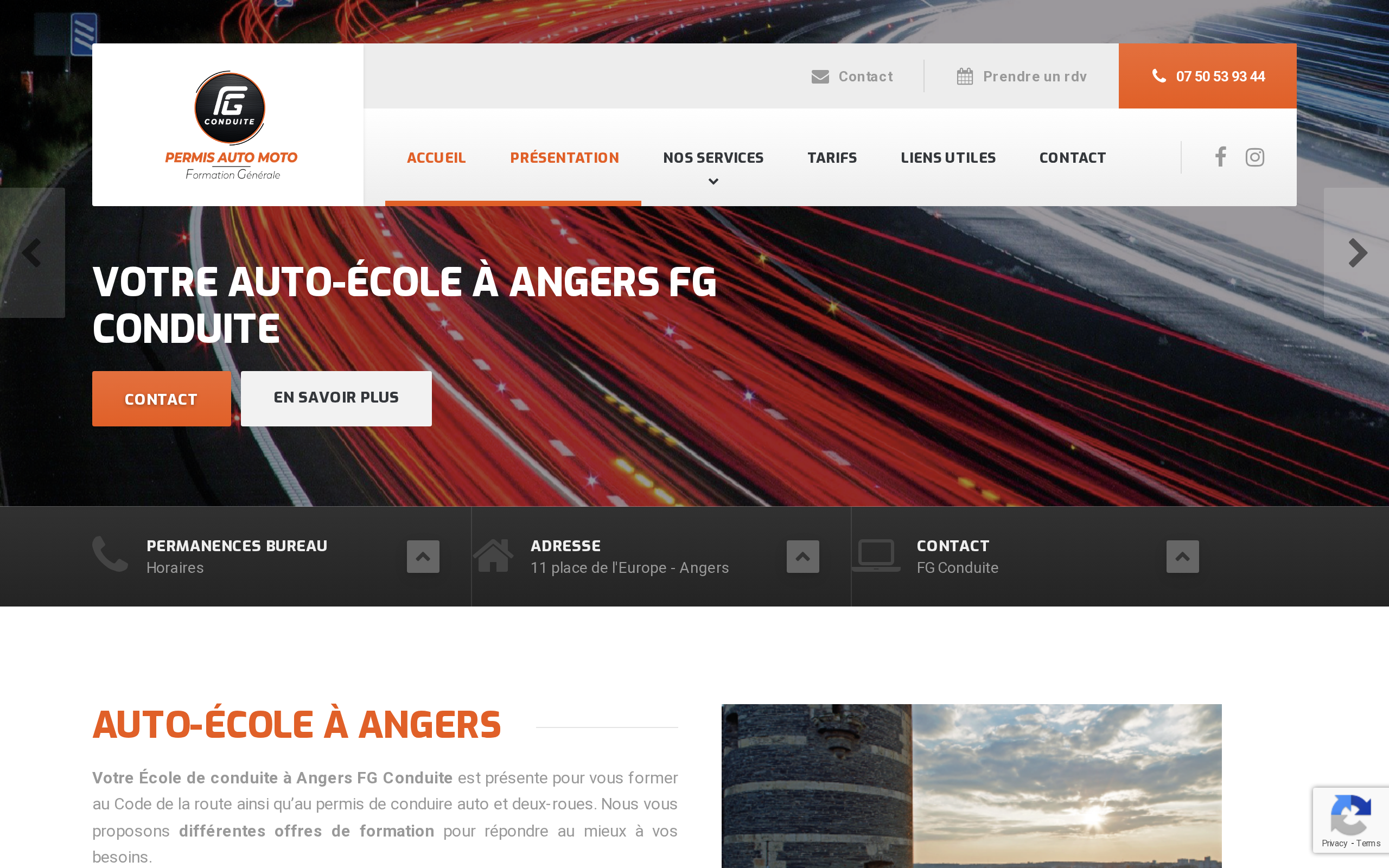 Aperçu du site FG Conduite