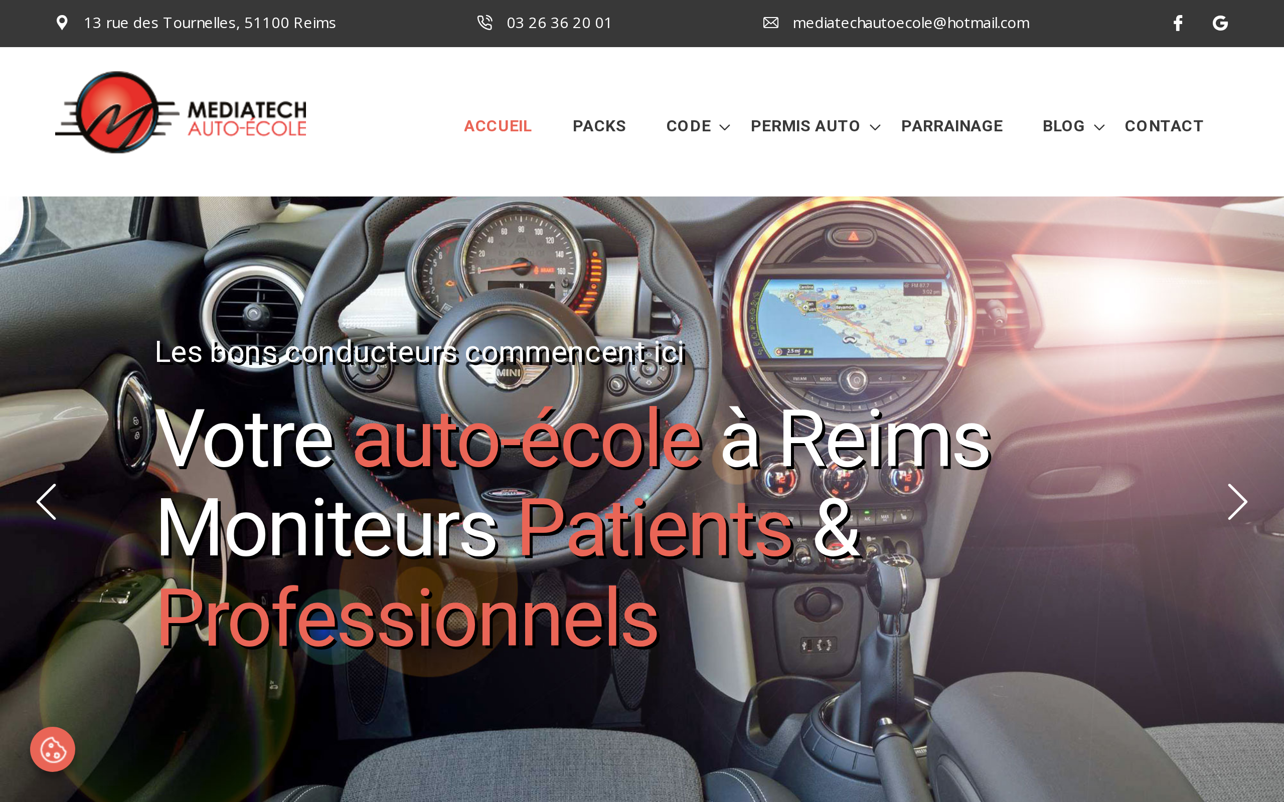 Aperçu du site MEDIATECH AUTO ÉCOLE REIMS