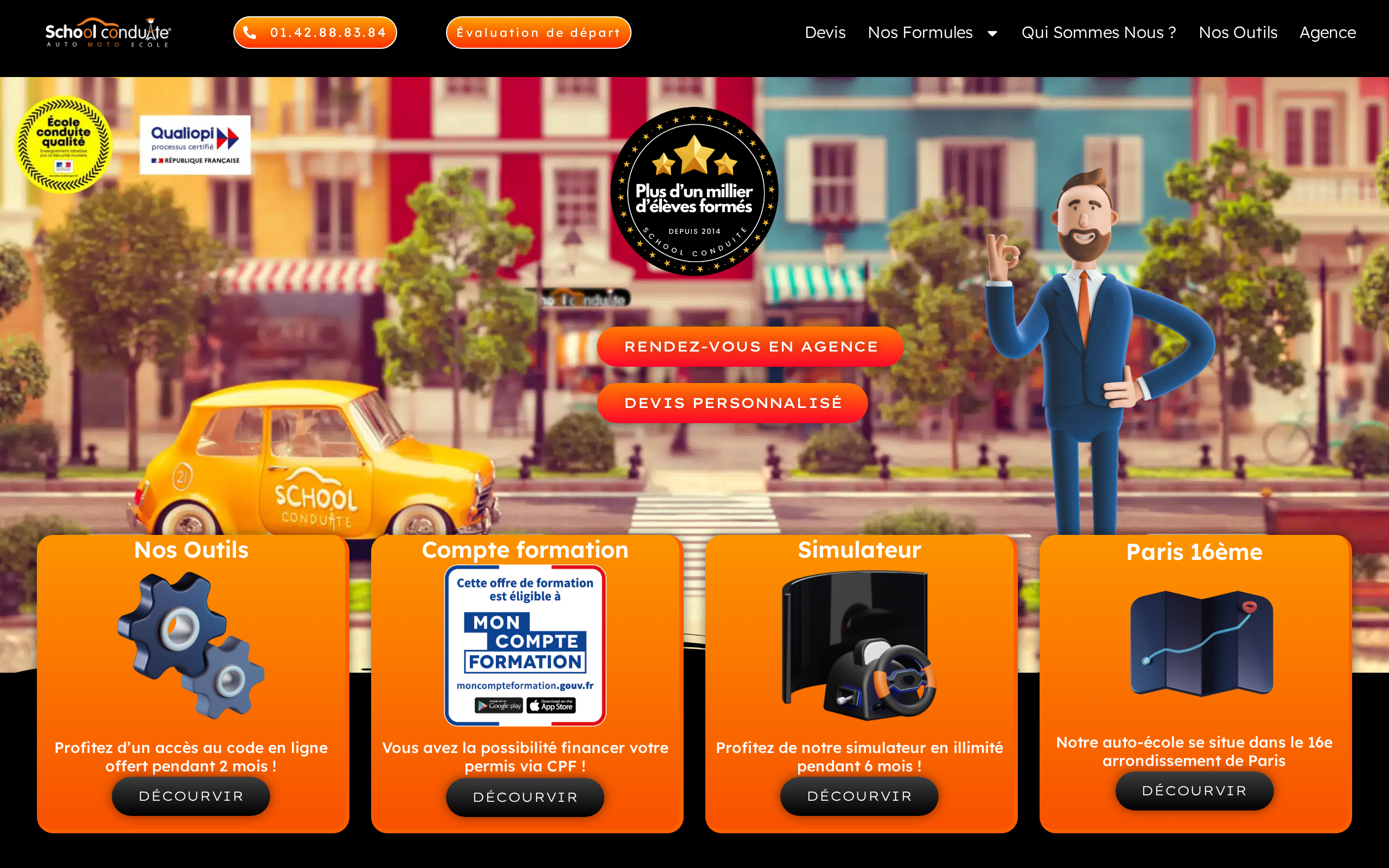Aperçu du site School Conduite