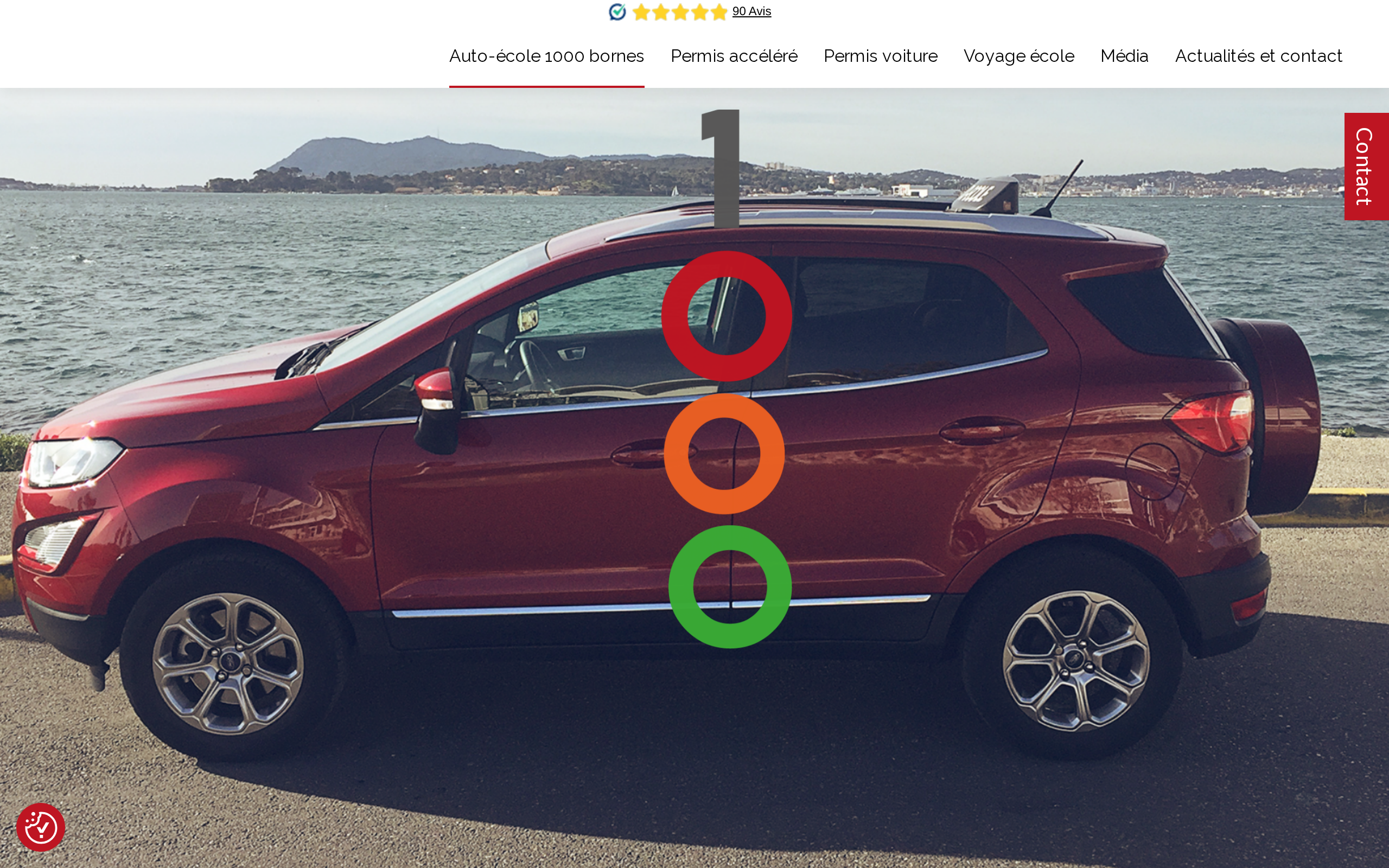 Aperçu du site Auto-école 1000 bornes