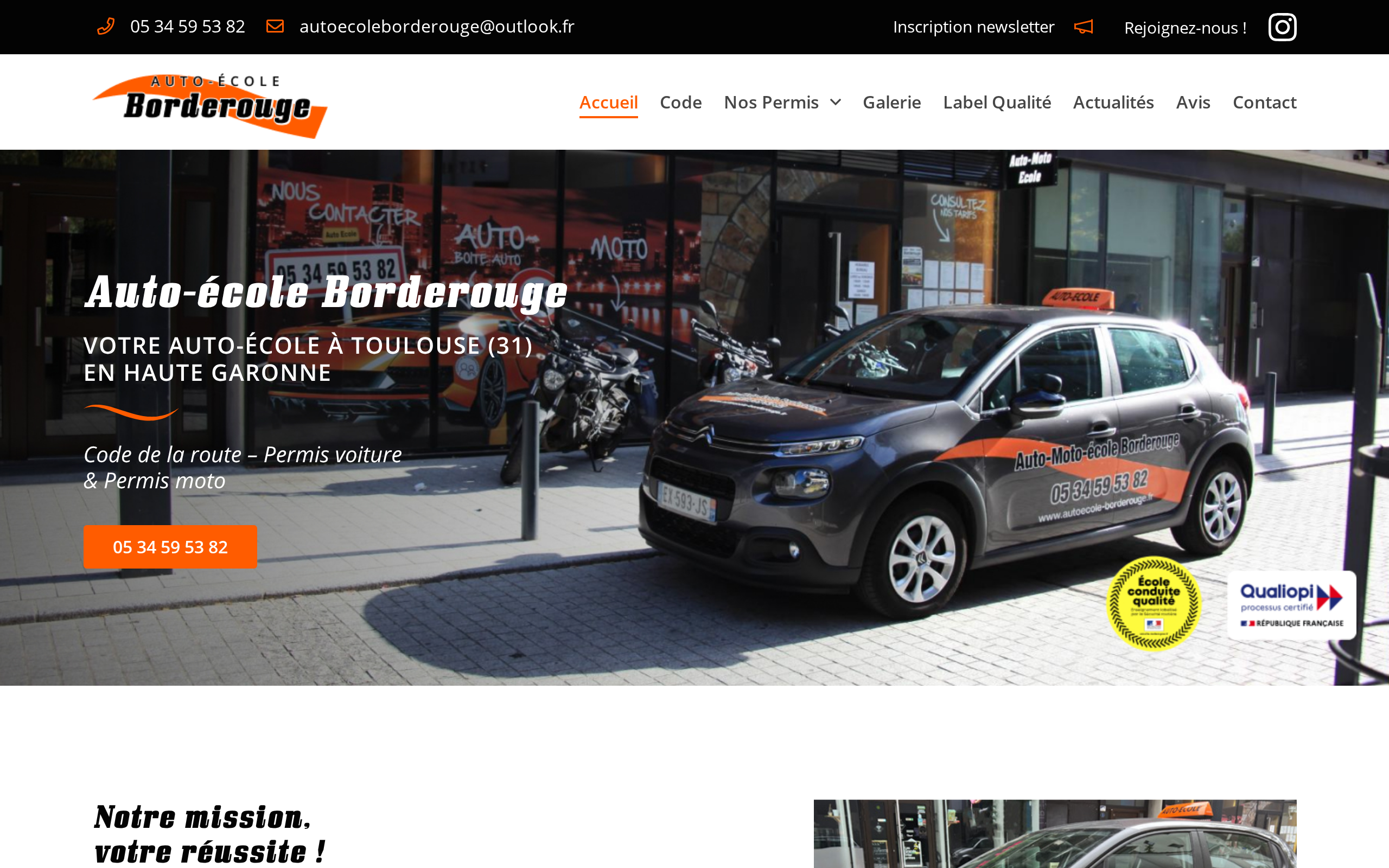 Aperçu du site Auto-école Borderouge
