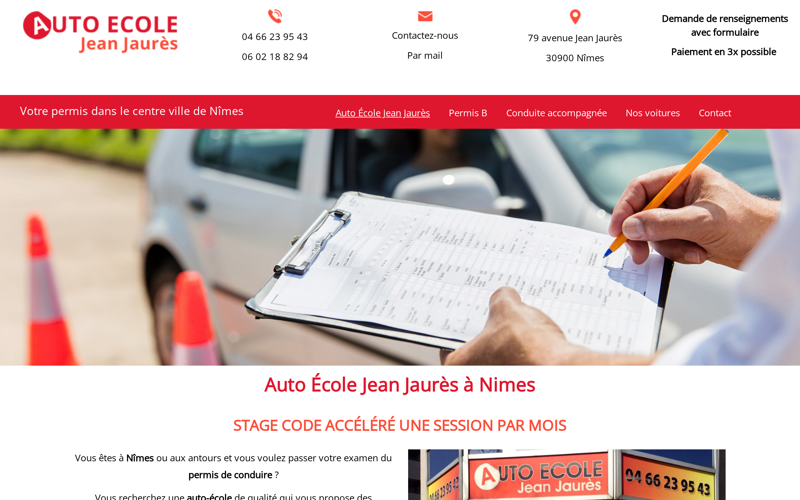 Aperçu du site Auto École Jean Jaurès