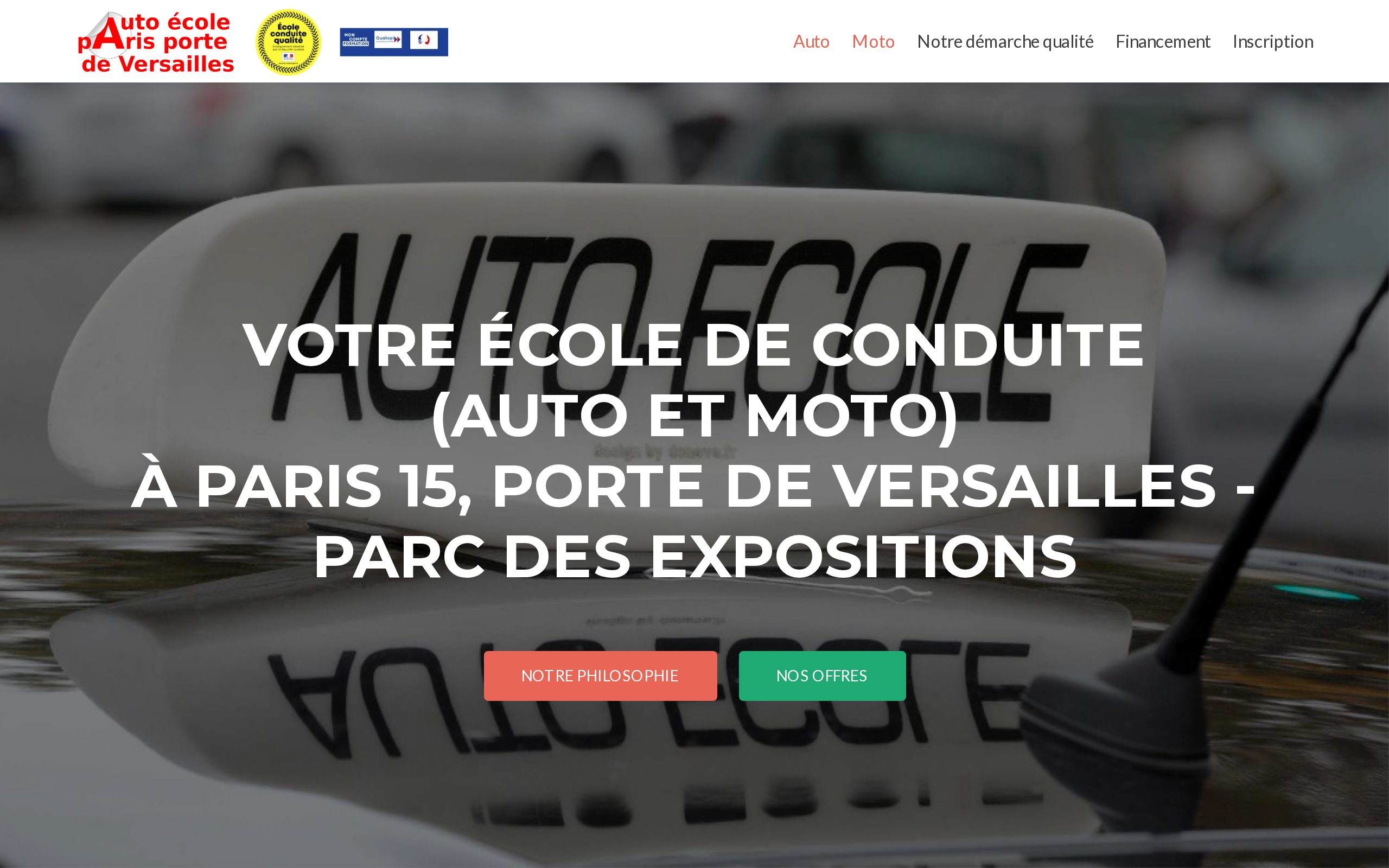 Aperçu du site Autoecole Paris15
