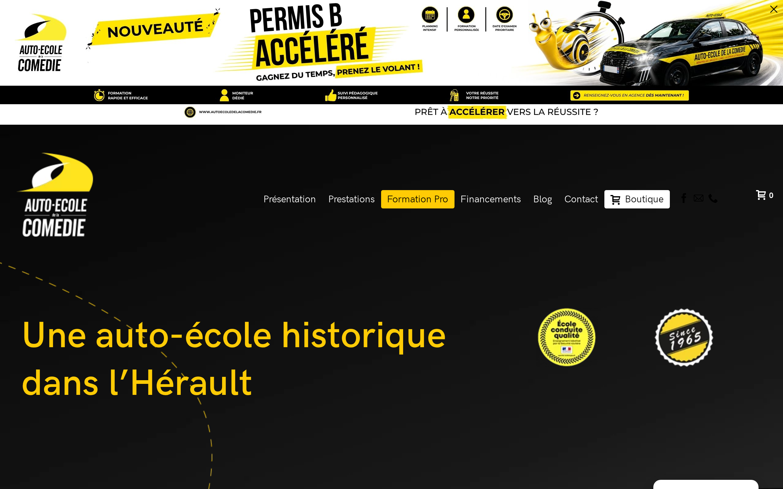 Aperçu du site Auto-École de la Comédie