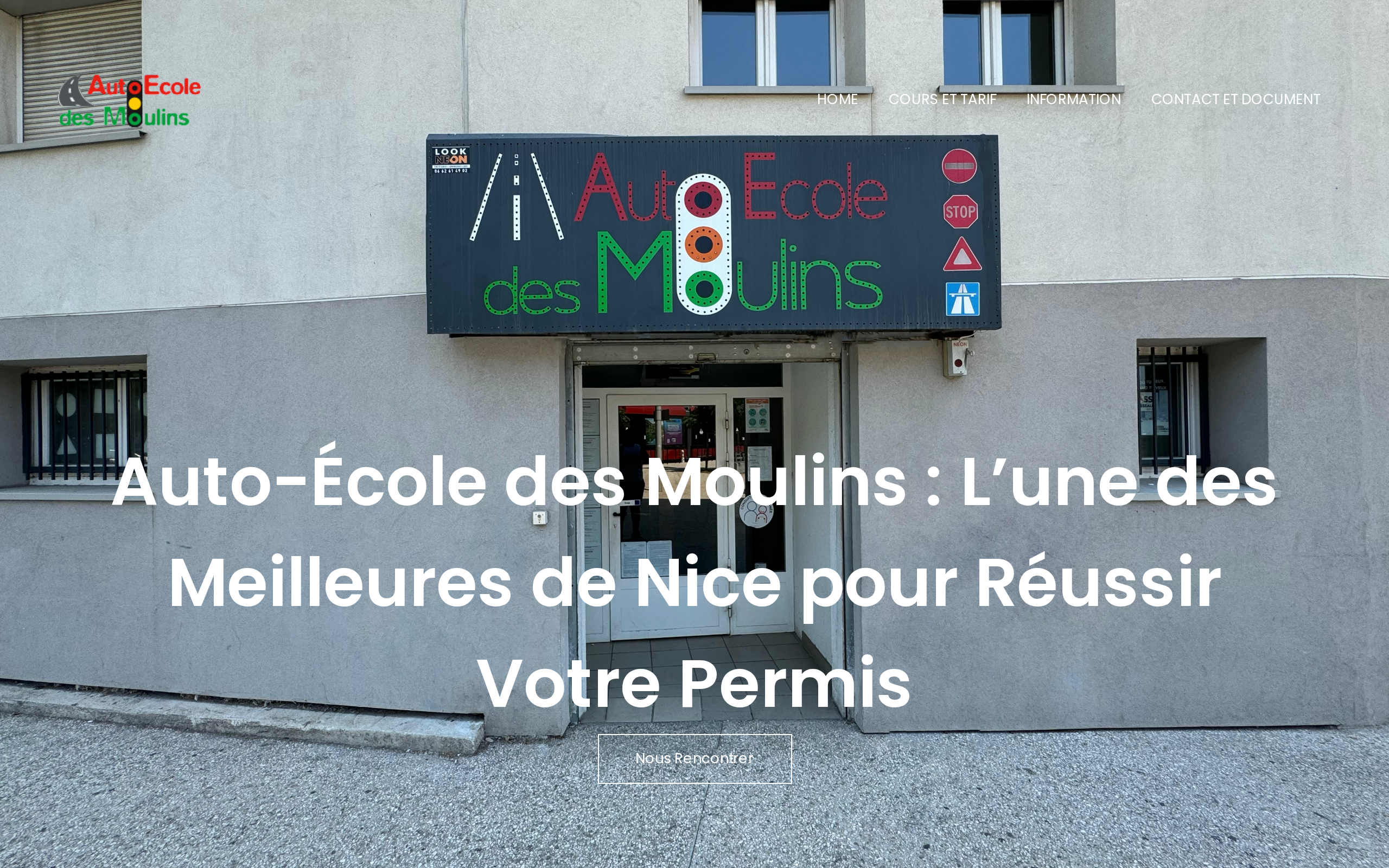 Aperçu du site Auto-École des Moulins