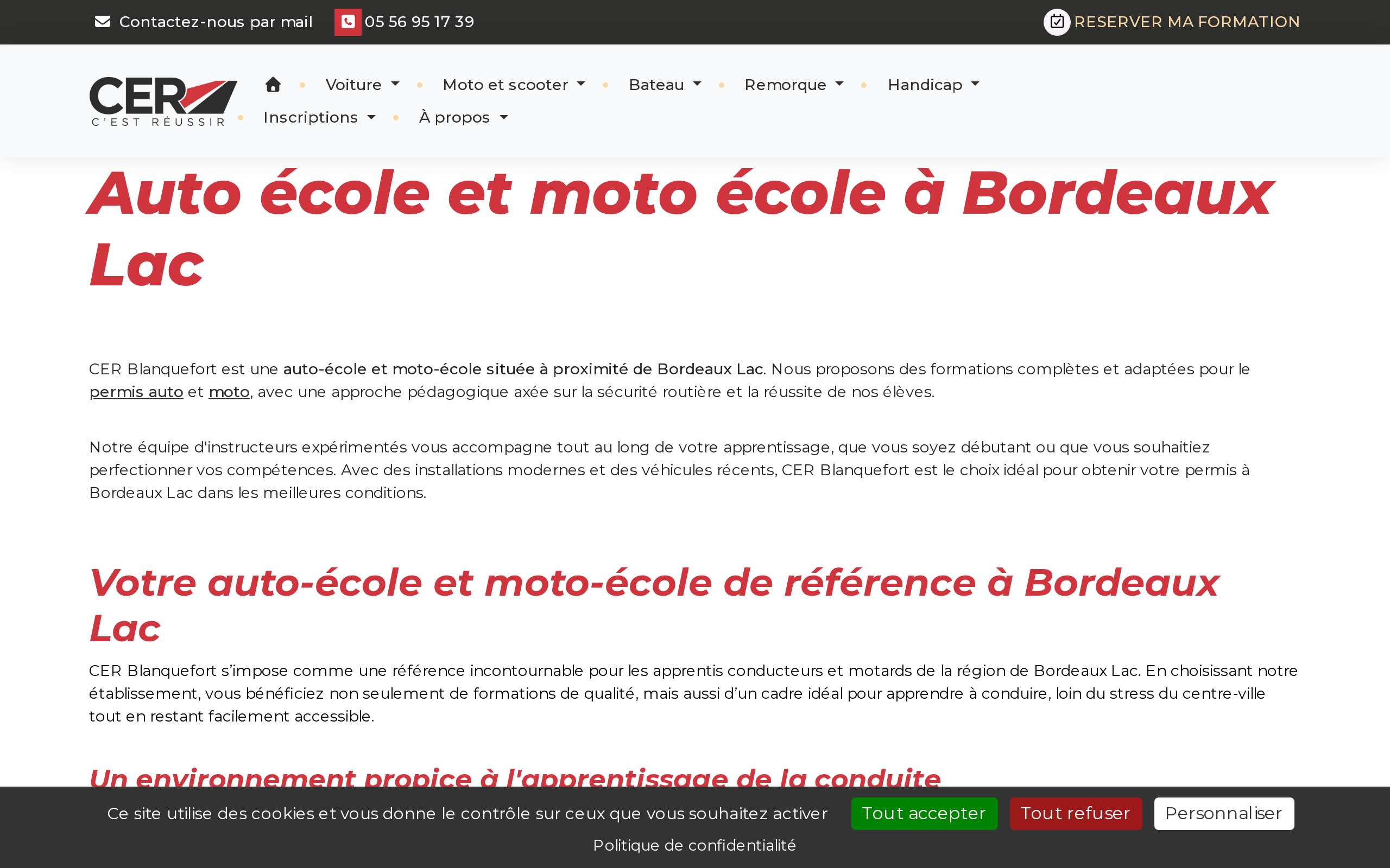 Aperçu du site CER Blanquefort