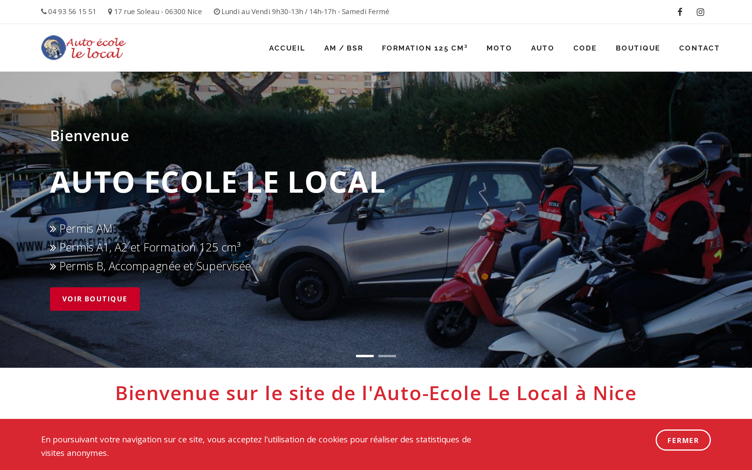 Aperçu du site Auto-Ecole Le Local