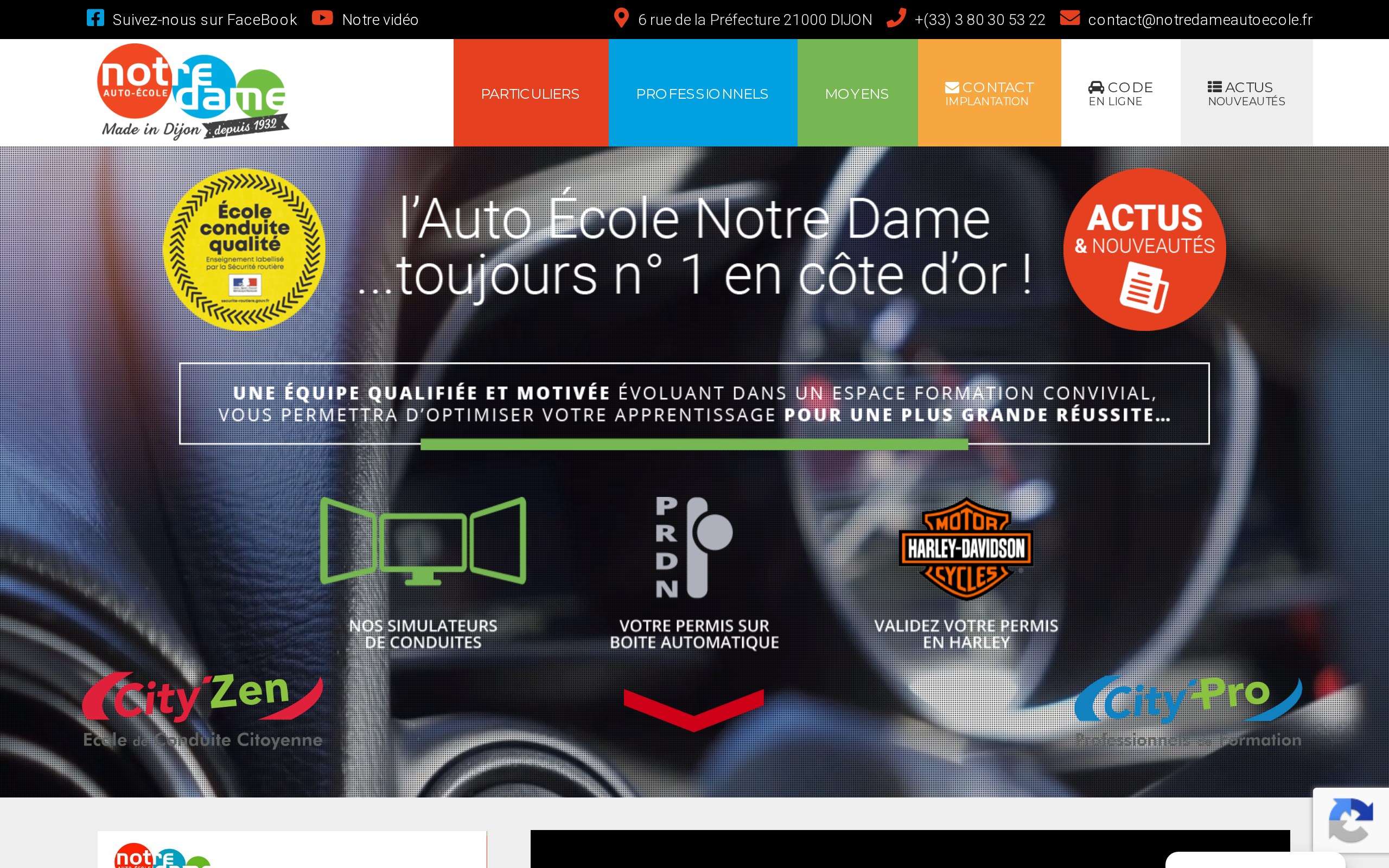 Aperçu du site Auto-Ecole Notre Dame