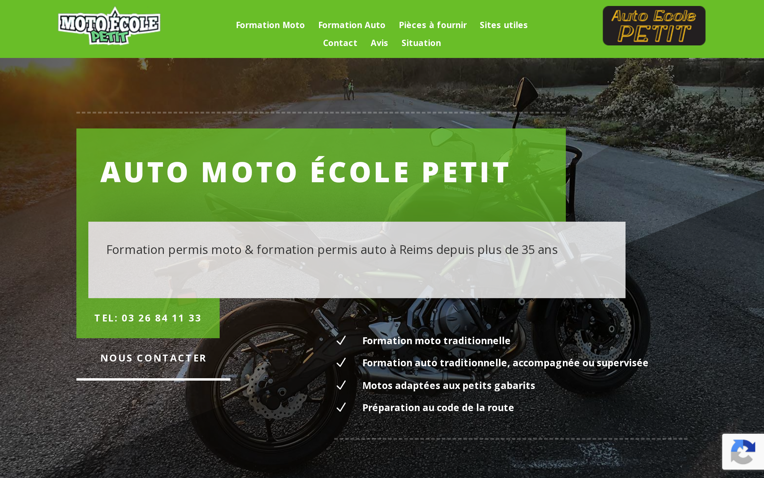 Aperçu du site Auto-Moto-École PETIT