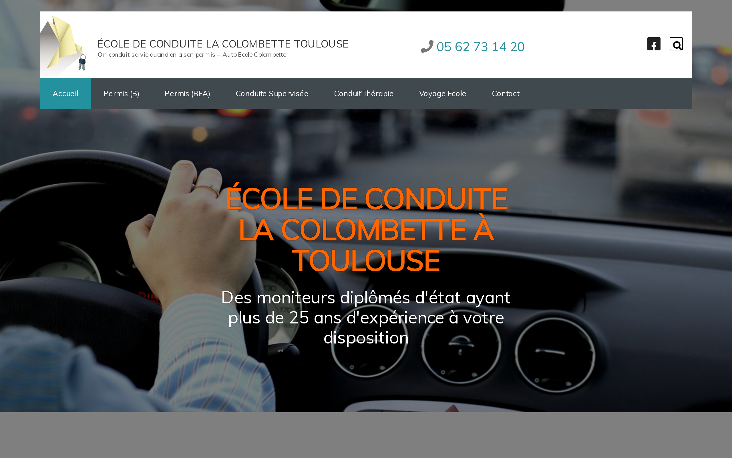 Aperçu du site École de Conduite La Colombette Toulouse