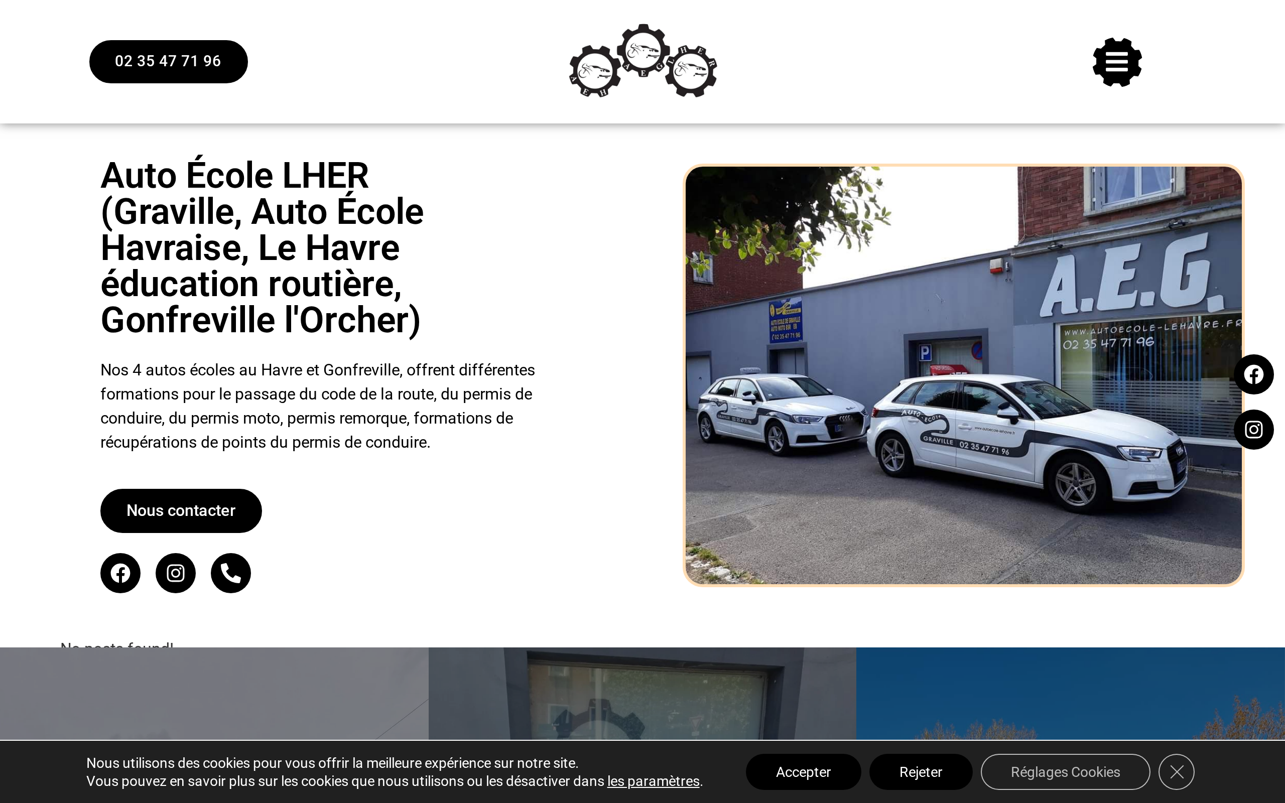 Aperçu du site Auto École LHER
