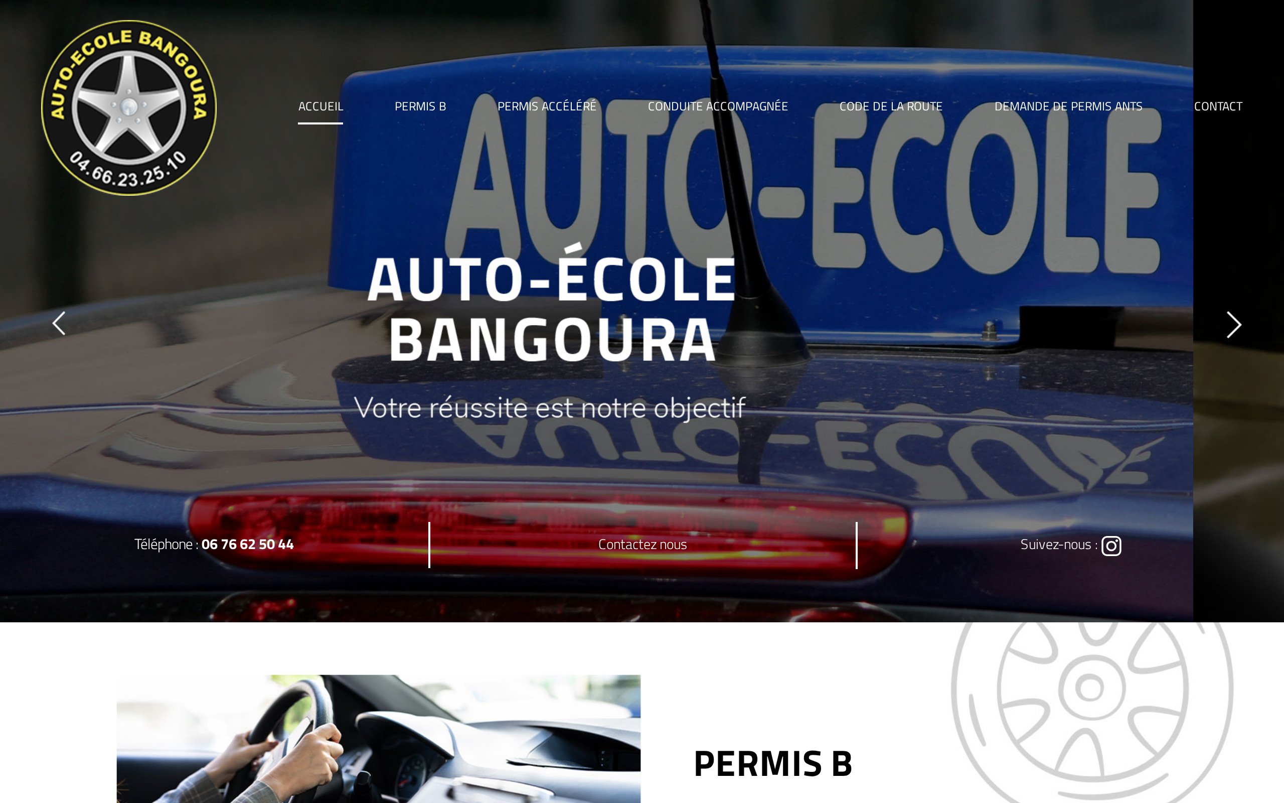 Aperçu du site Bangoura Permis
