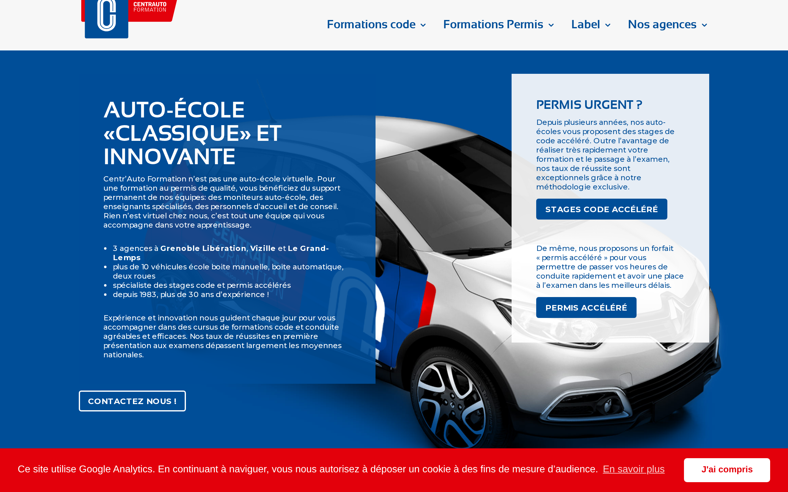 Aperçu du site Centr'Auto Formation