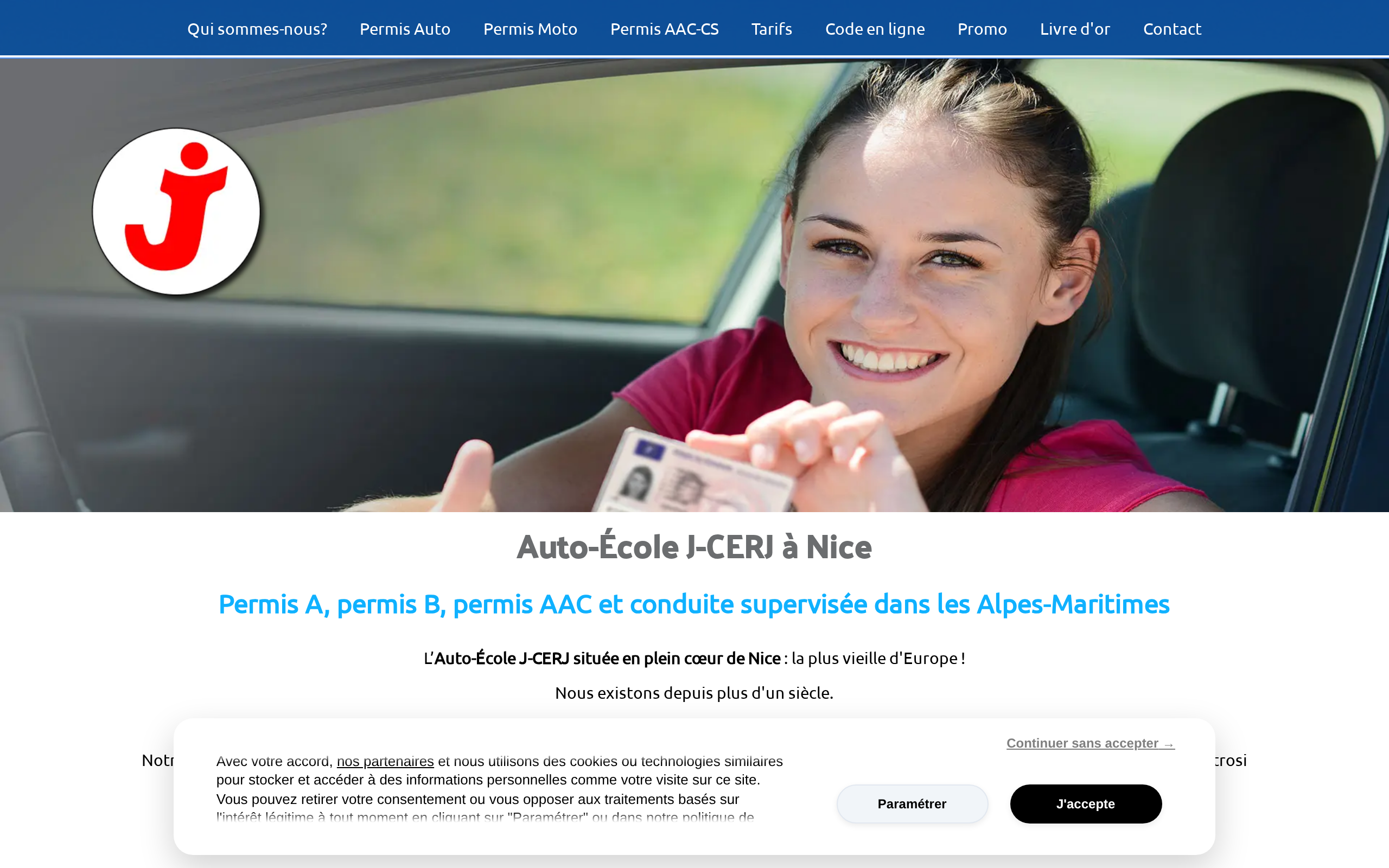 Aperçu du site Auto-École J-CERJ