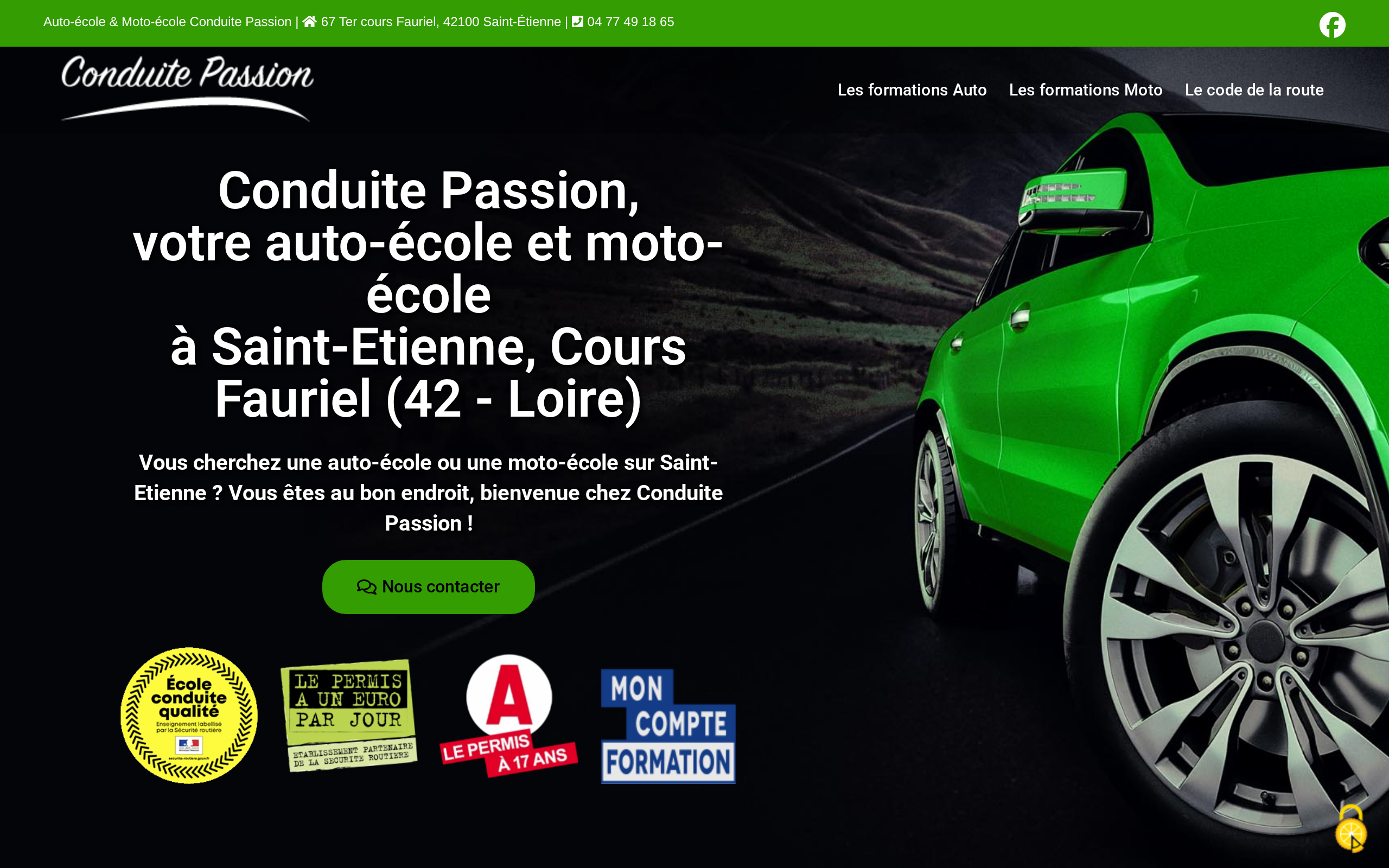 Aperçu du site Conduite Passion