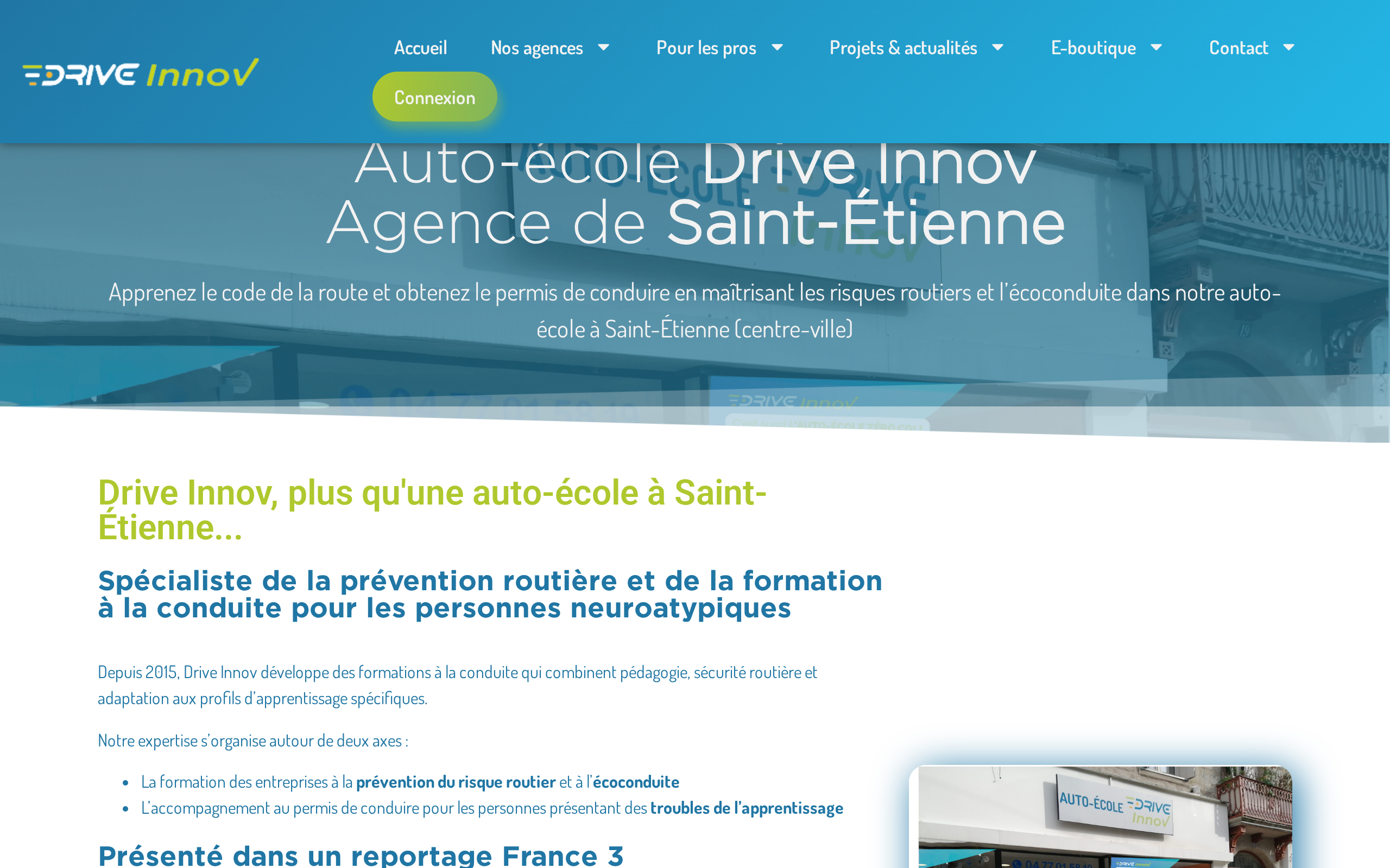 Aperçu du site Drive Innov