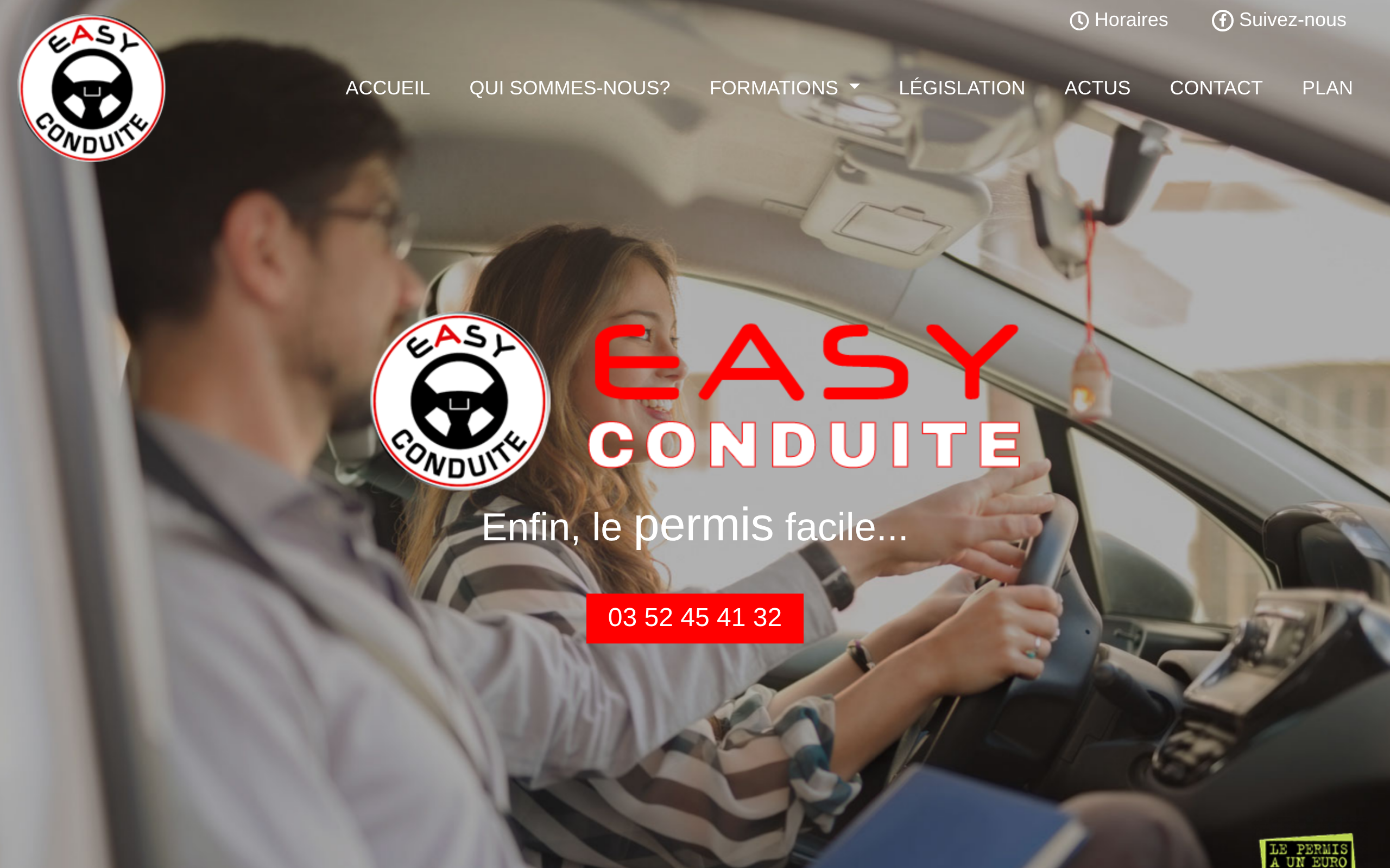 Aperçu du site Easy Conduite