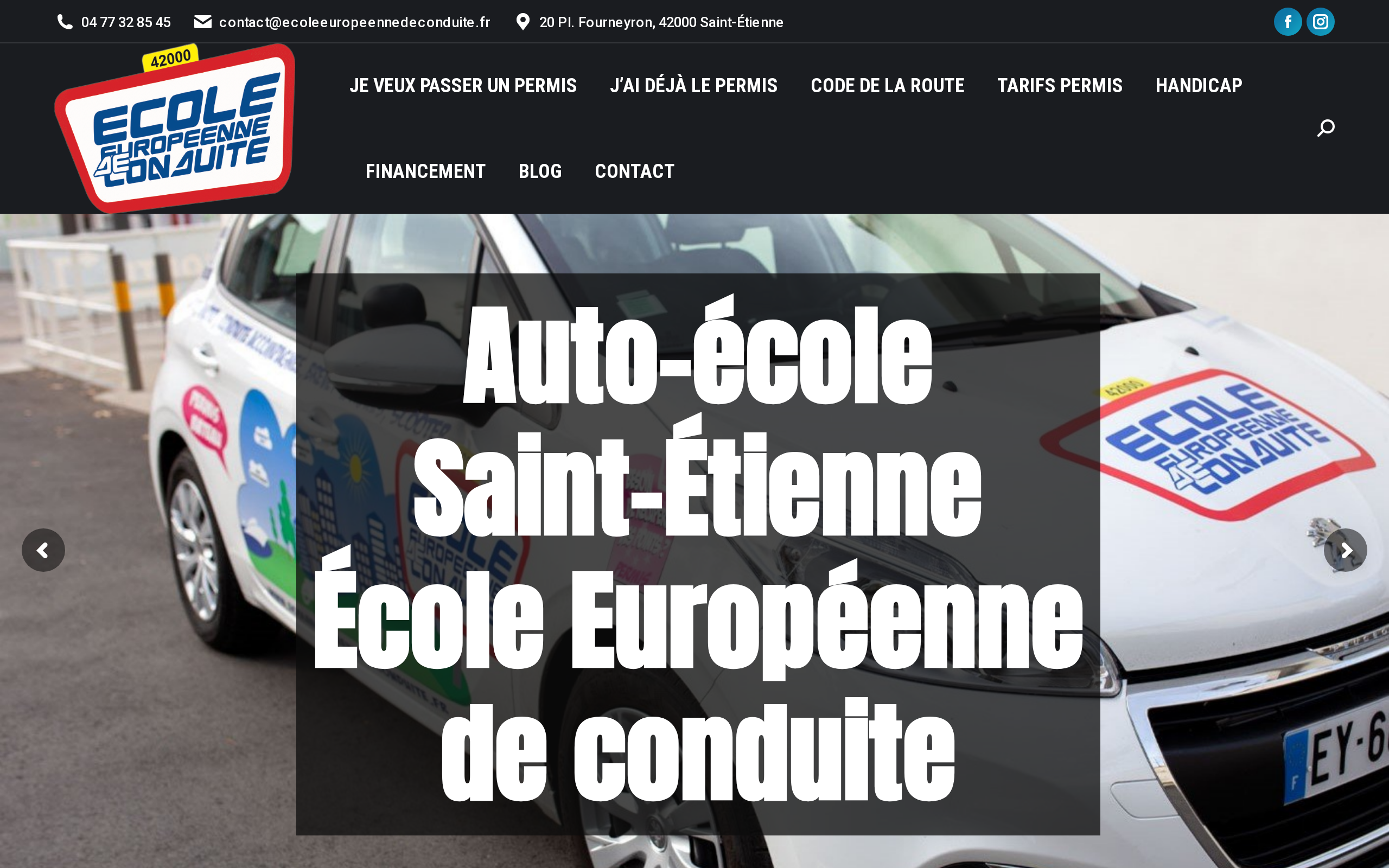 Aperçu du site École Européenne de Conduite