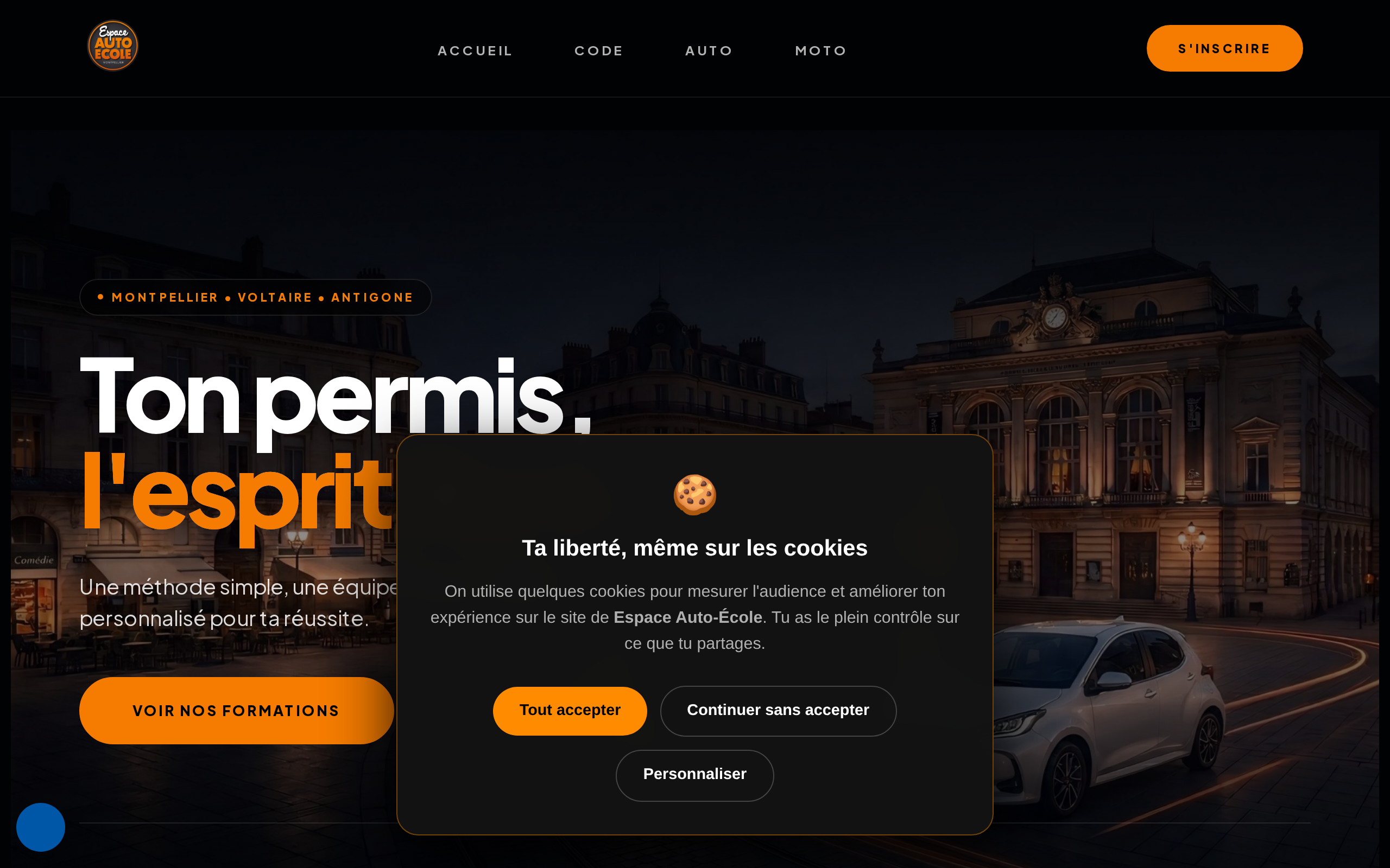 Aperçu du site Espace Auto Ecole