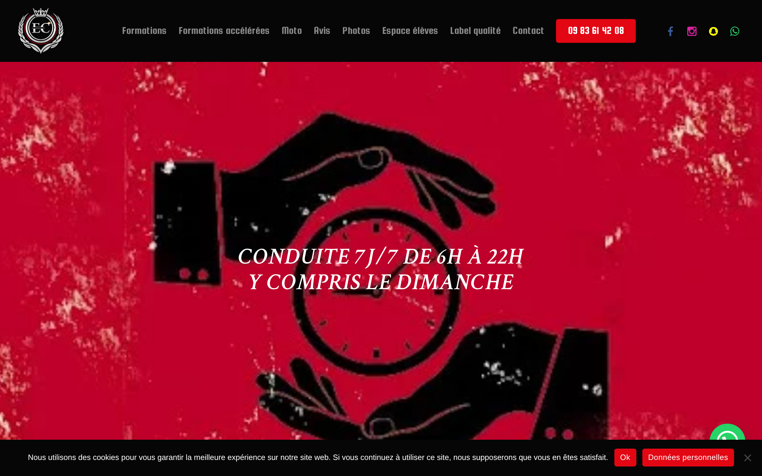 Aperçu du site Excellence Conduite