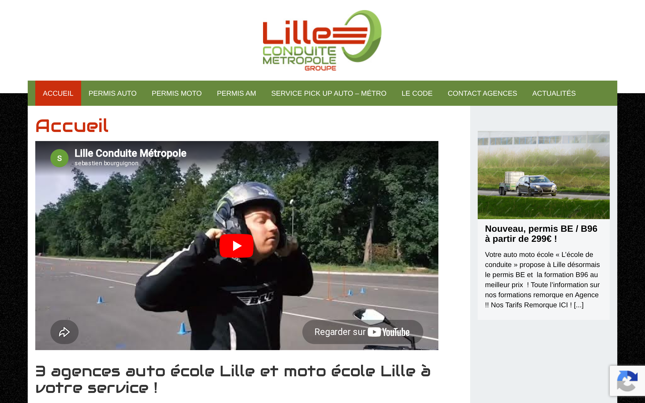 Aperçu du site Lille Conduite Métropole
