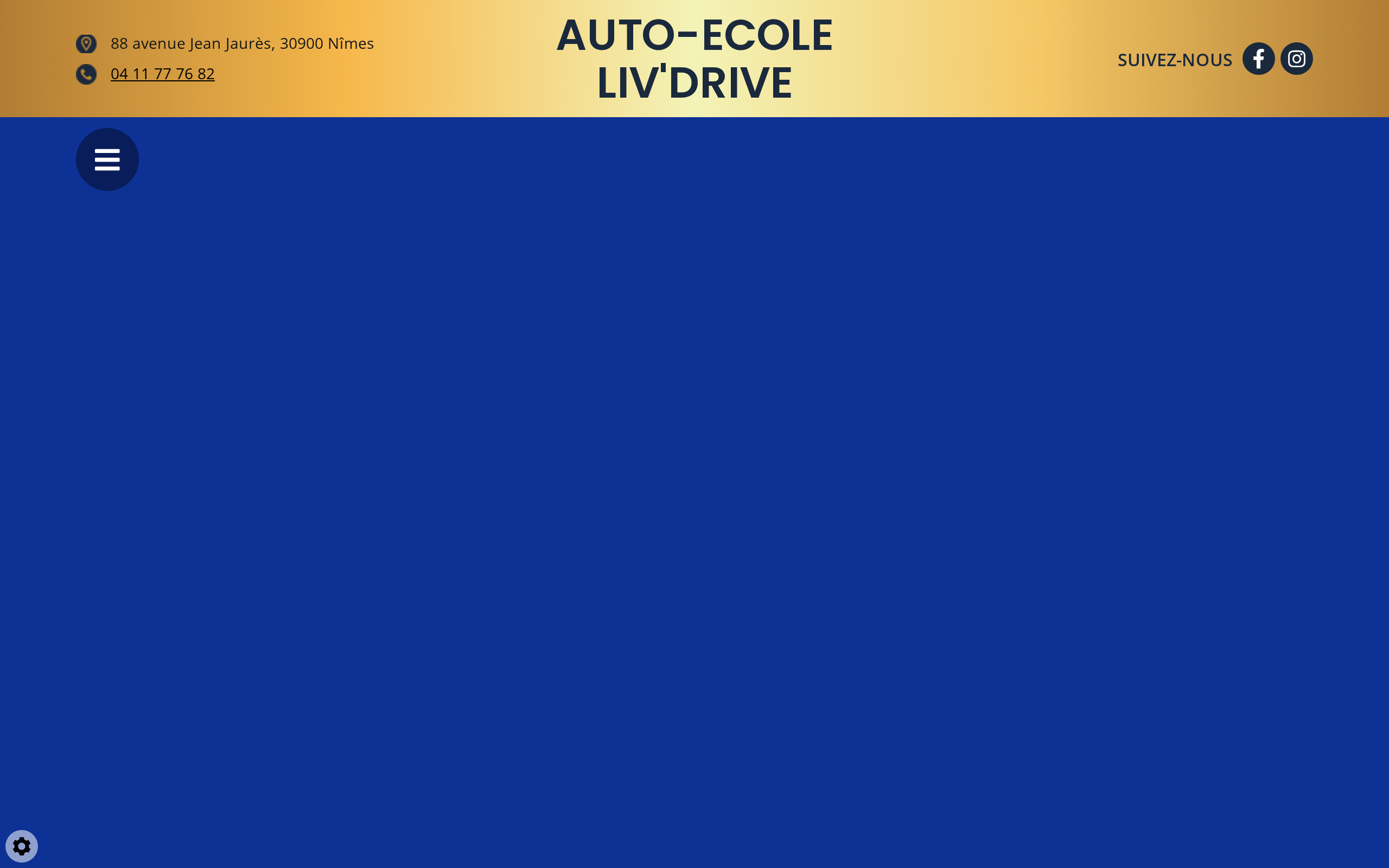 Aperçu du site Auto-Ecole Liv'Drive