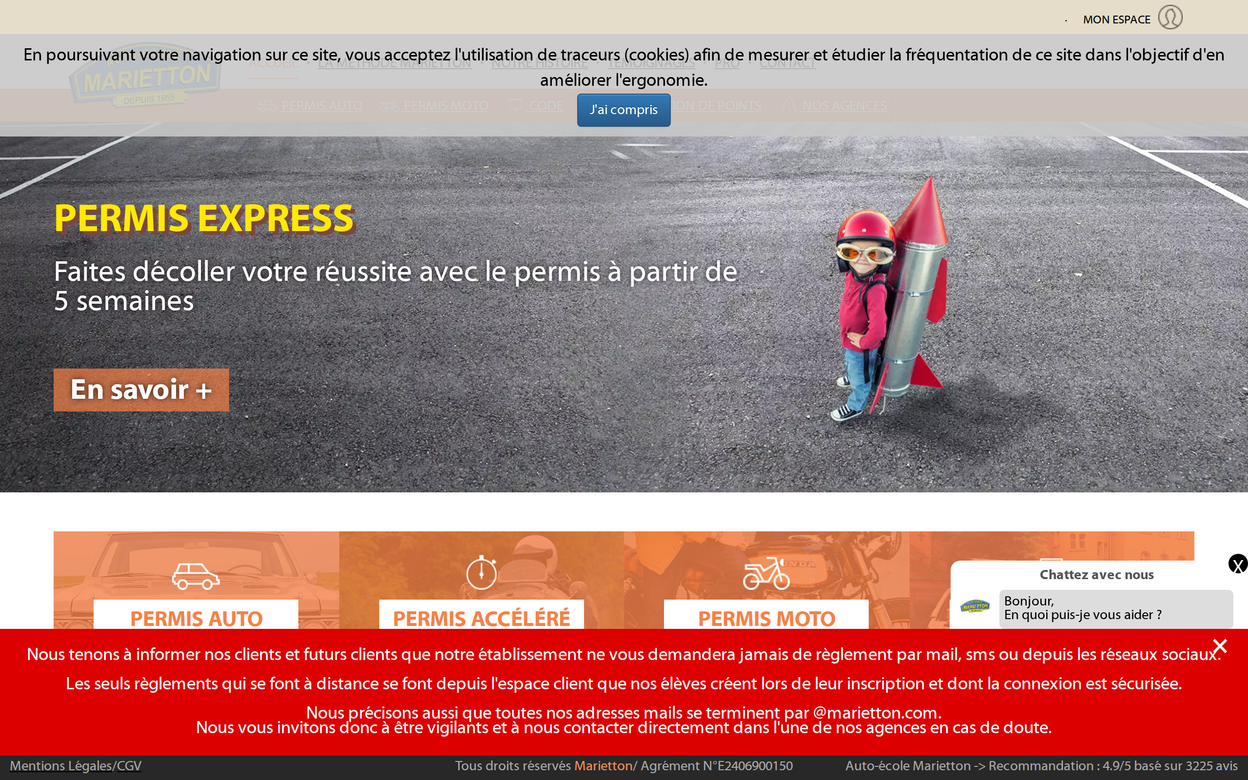 Aperçu du site Marietton