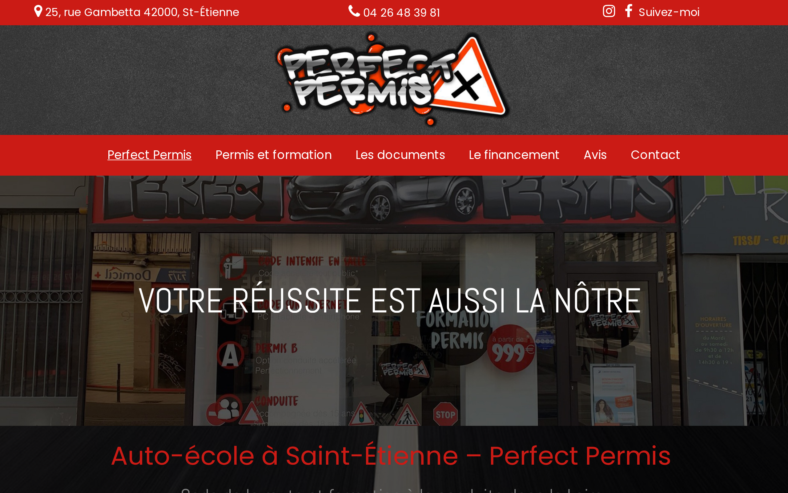 Aperçu du site Perfect Permis