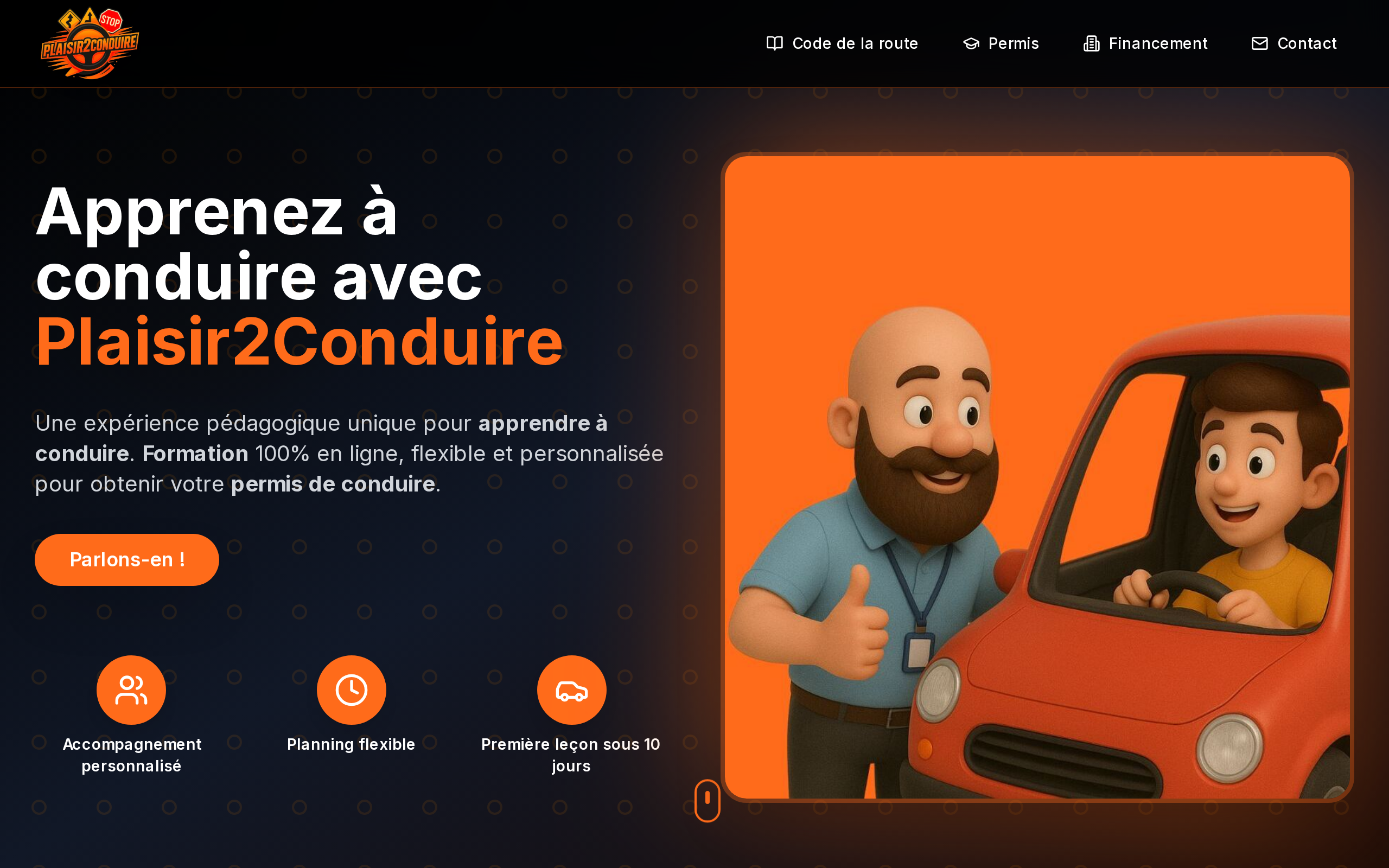 Aperçu du site Plaisir2Conduire