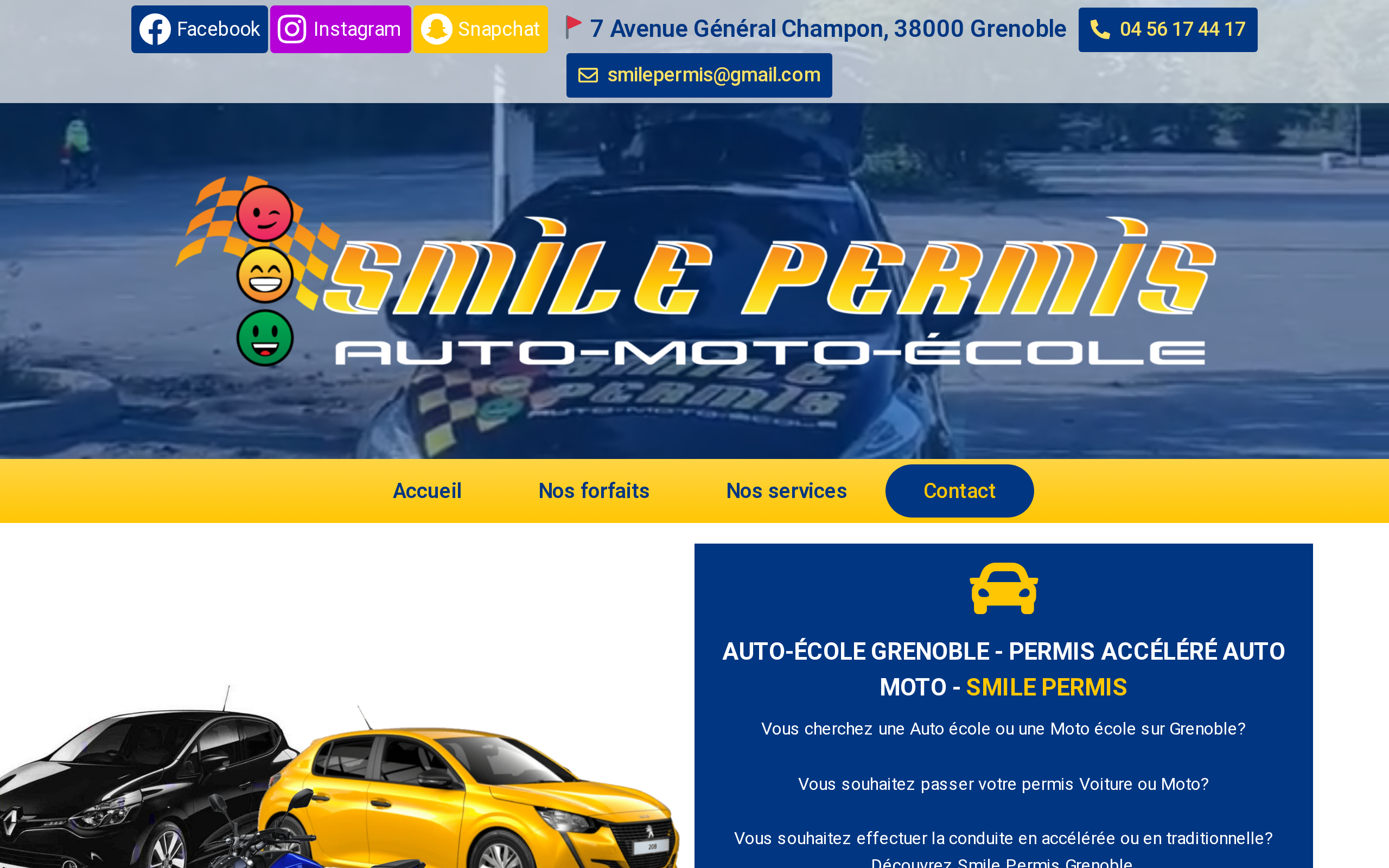 Aperçu du site Smile Permis