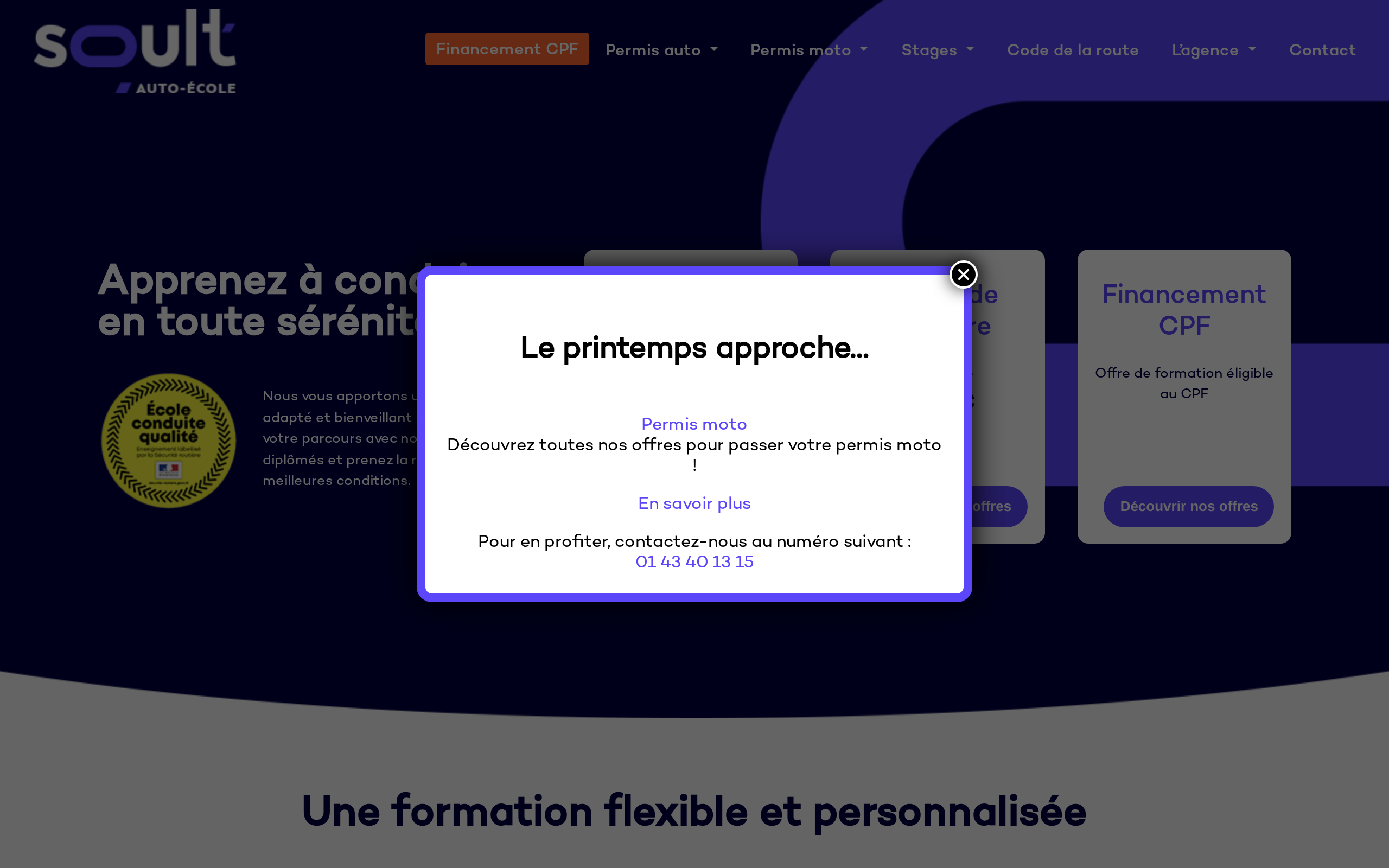 Aperçu du site Soult Auto Ecole