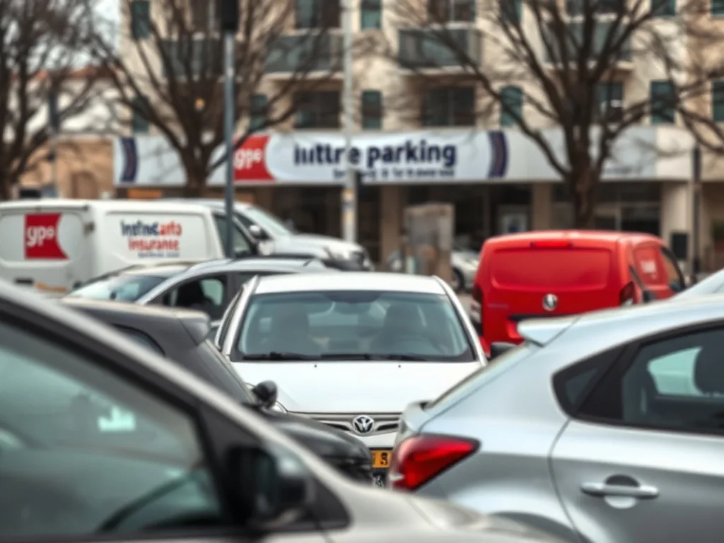 Véhicule stationné sur une place de parking souterrain, avec marquage au sol et éclairage tamisé.