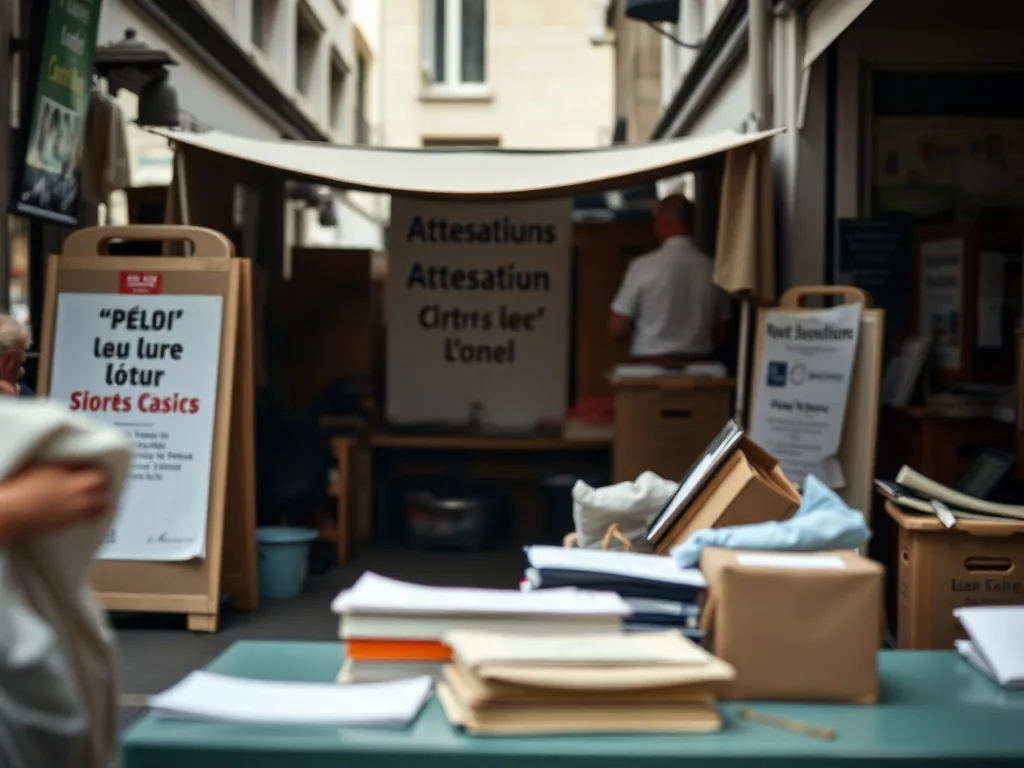 Téléphone affichant l'interface ANTS avec une attestation de droits à conduire sécurisée, posé à côté d'un permis de conduire rose.