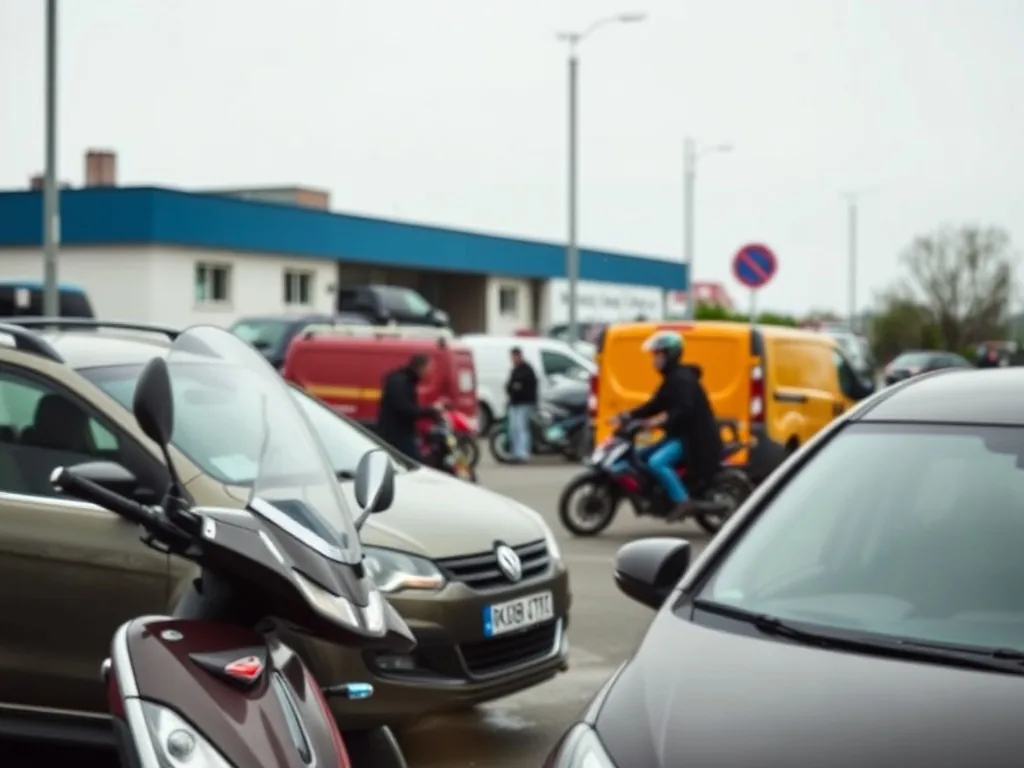 Façade d'une auto-école de quartier avec enseigne lumineuse et panneau de signalisation à proximité, dans une rue calme de Montataire