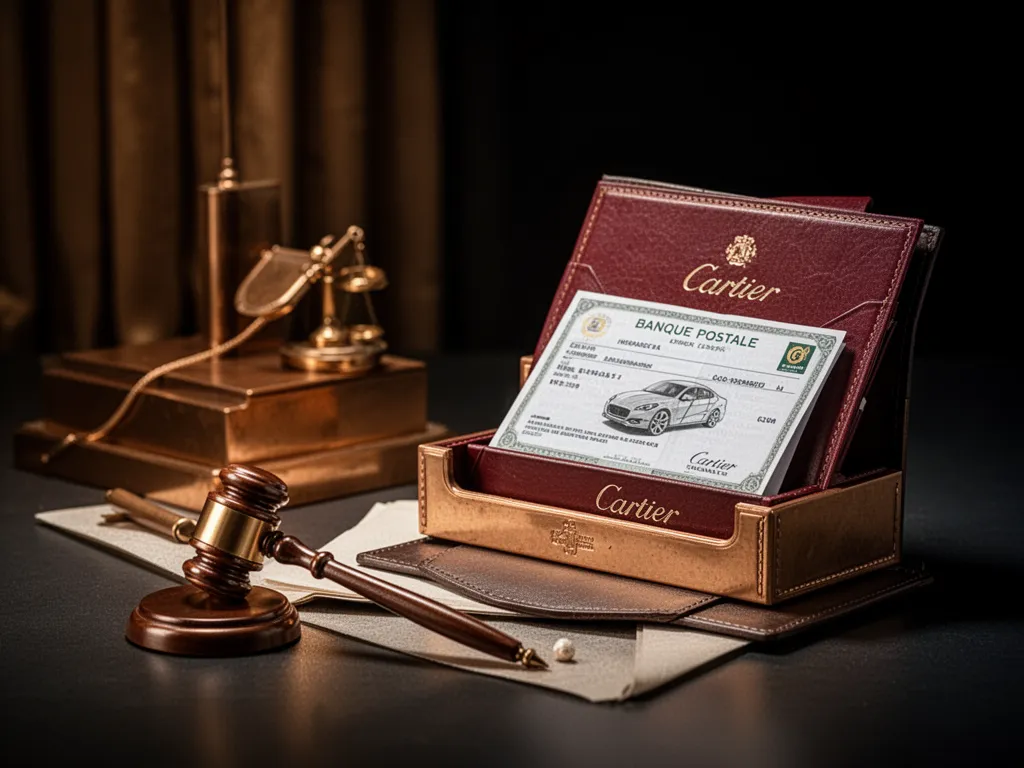 Écran d'ordinateur affichant un formulaire de simulation assurance auto avec des documents de voiture posés à côté