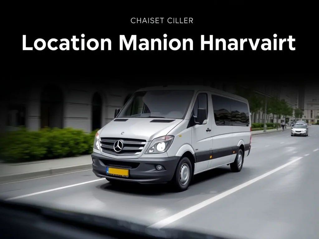 Un chauffeur professionnel charge un canapé à l'arrière d'un camion de déménagement blanc, hayon ouvert, devant une maison de ville.
