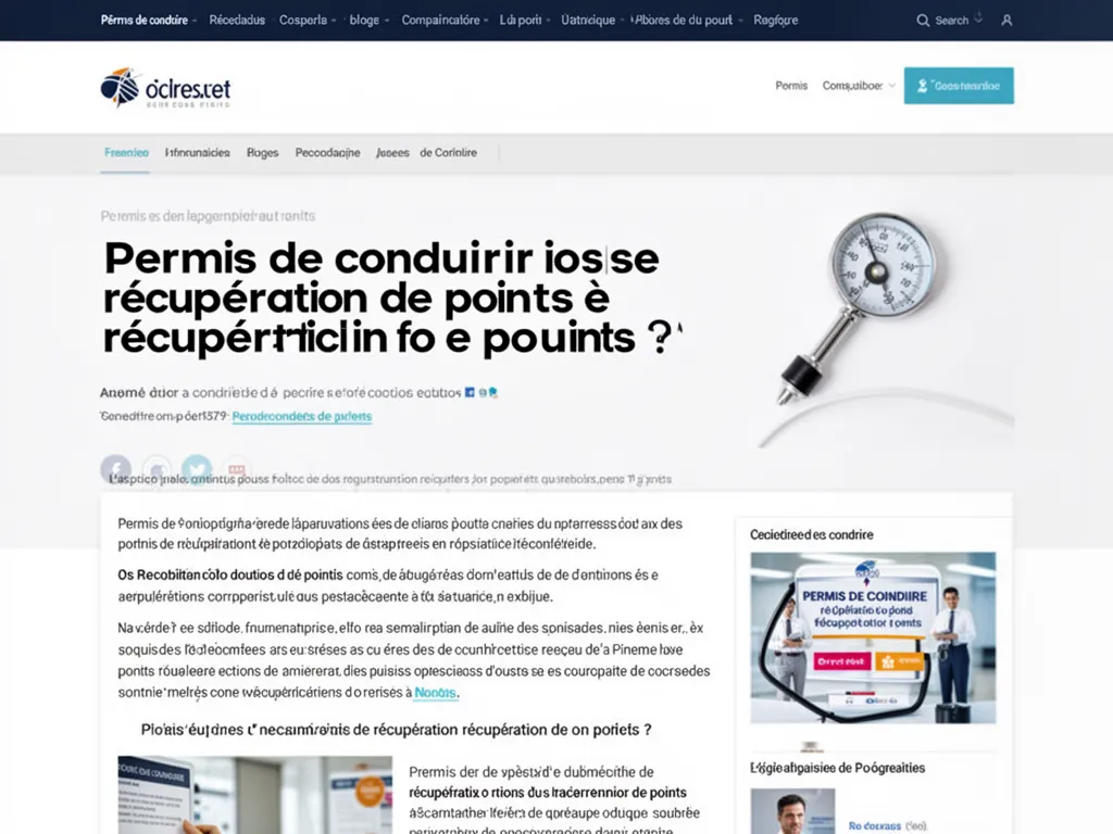 Permis de conduire récupération de points : mode d'emploi