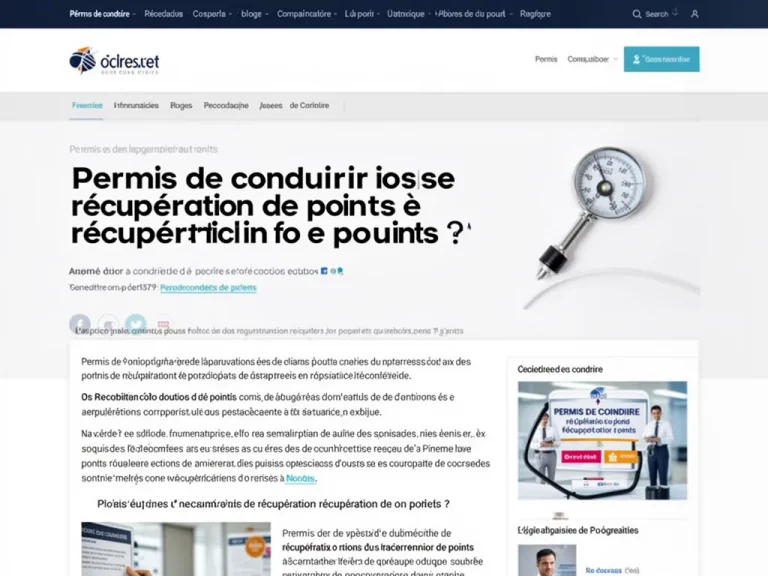 Permis de conduire posé sur une table, avec une illustration stylisée d'une jauge de points en arrière-plan
