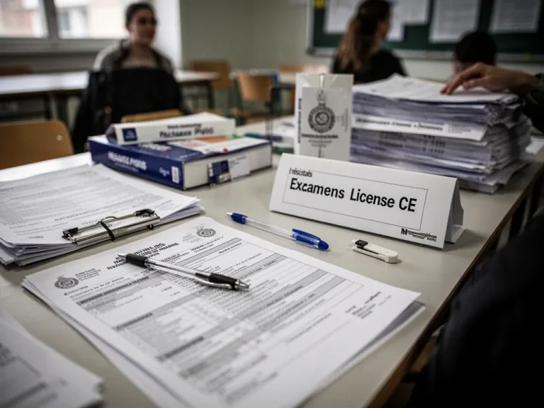 Écran de téléphone affichant une page de résultats d'examen du permis de conduire